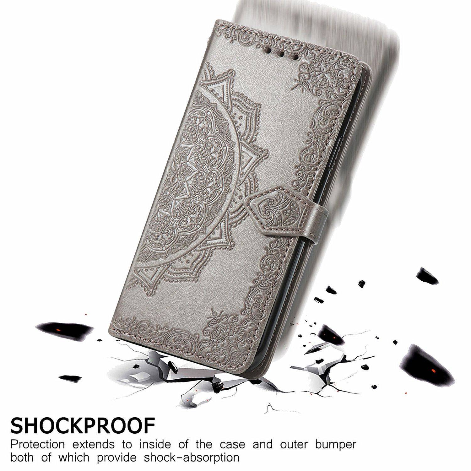 Samsung Galaxy A22 5G Handyhülle Bookcover Grau