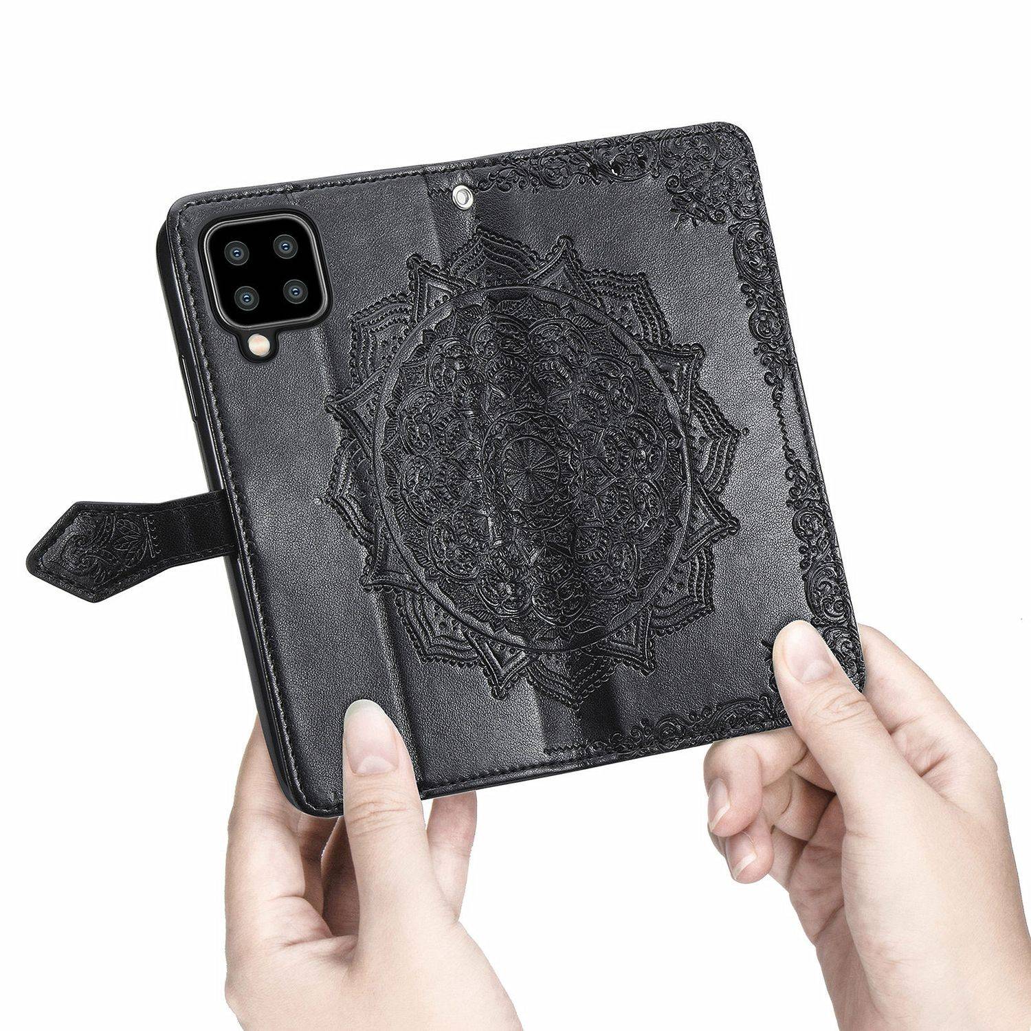 Samsung Galaxy A22 5G Handyhülle Bookcover Schwarz
