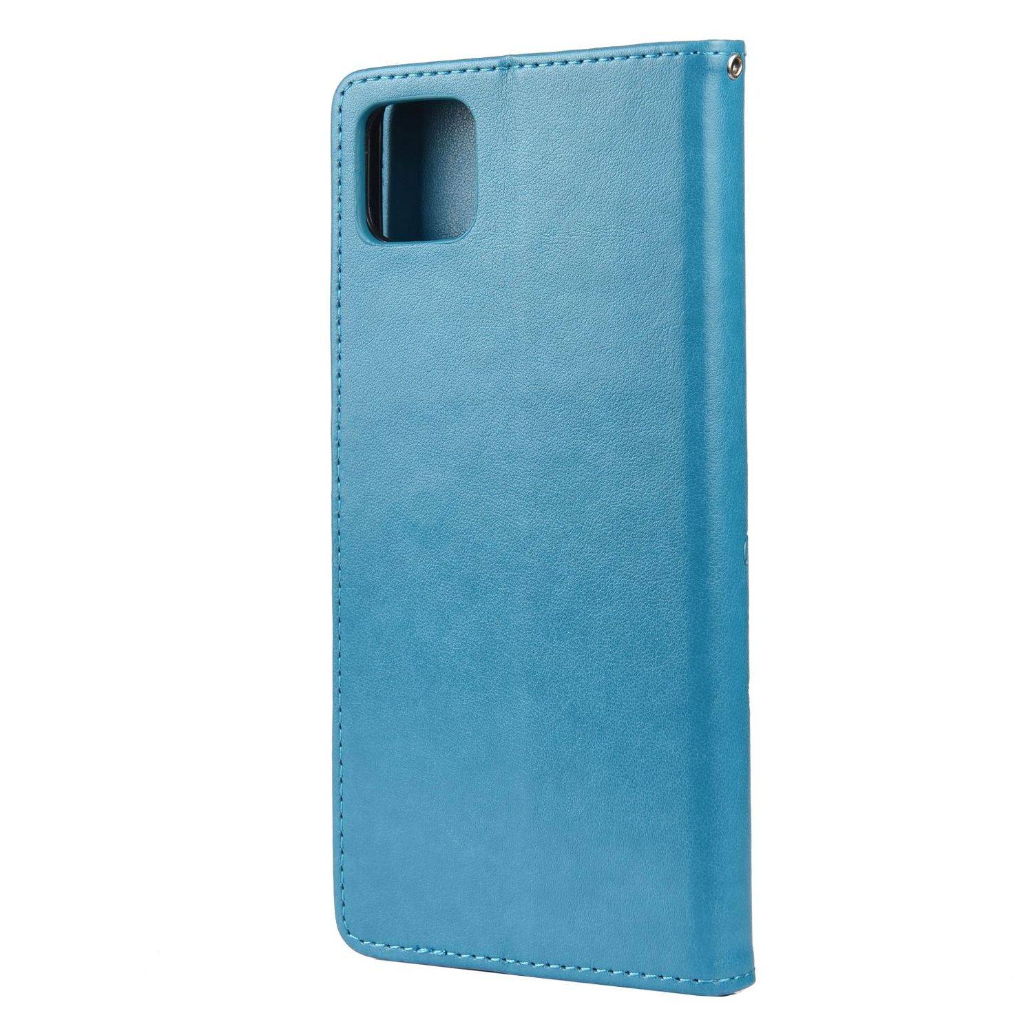 Hülle kompatibel mit Samsung Galaxy A22 5G Kunstleder Handyhülle - Handy Case Blau