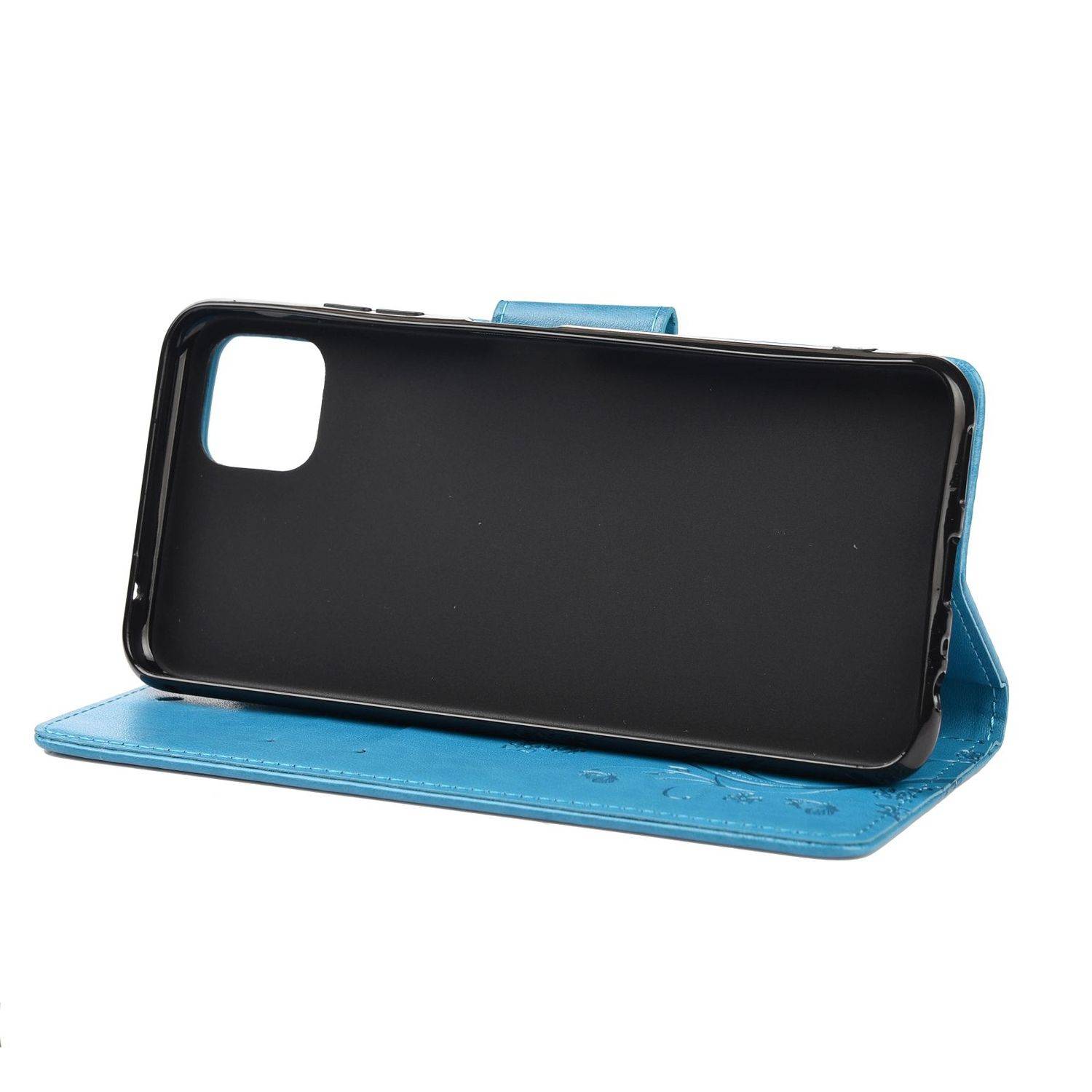 Hülle kompatibel mit Samsung Galaxy A22 5G Kunstleder Handyhülle - Handy Case Blau