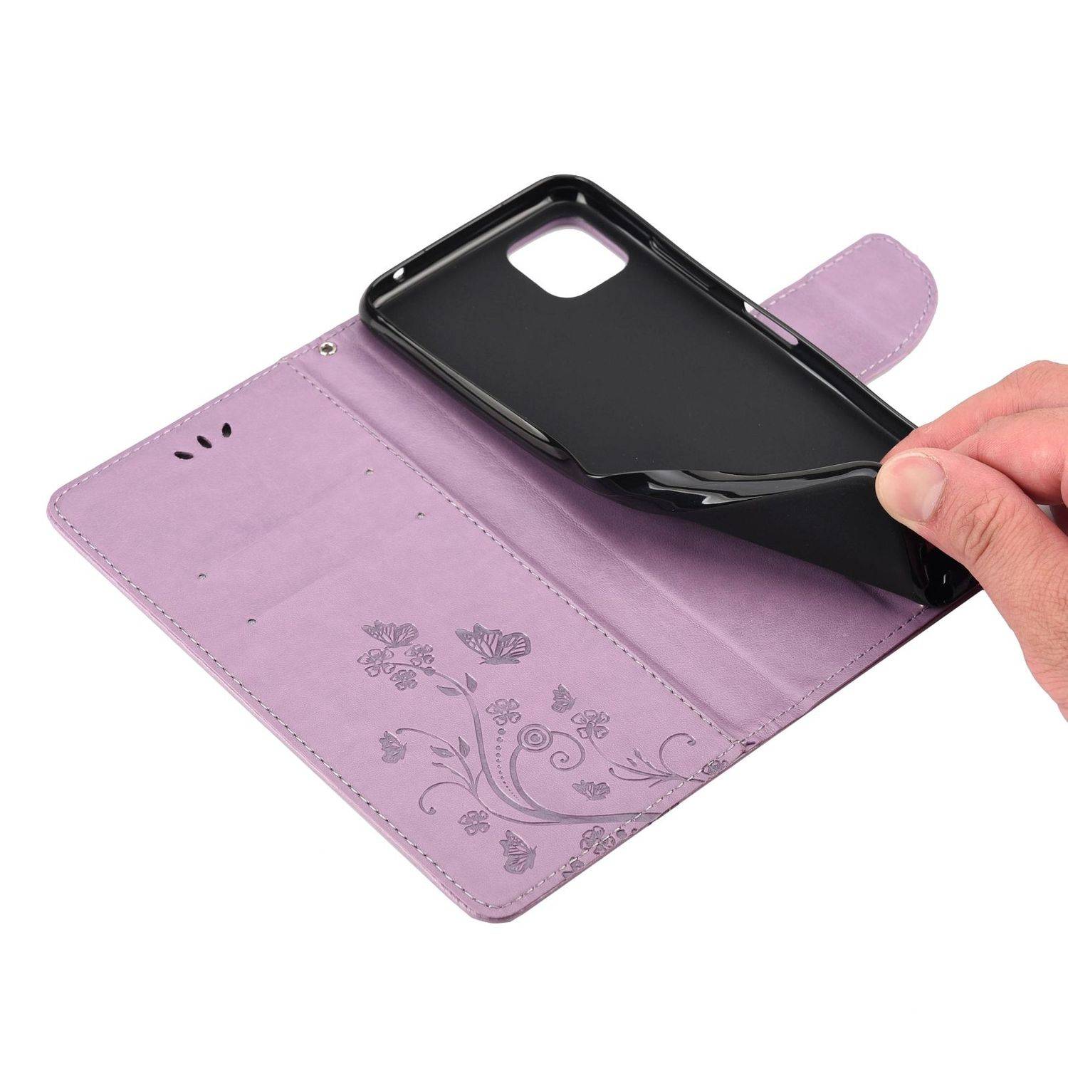 Samsung Galaxy A22 5G Handyhülle Bookcover Schwarz
