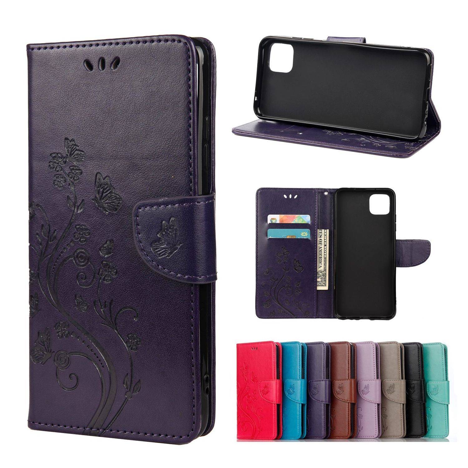 Samsung Galaxy A22 5G Handyhülle Bookcover Violett