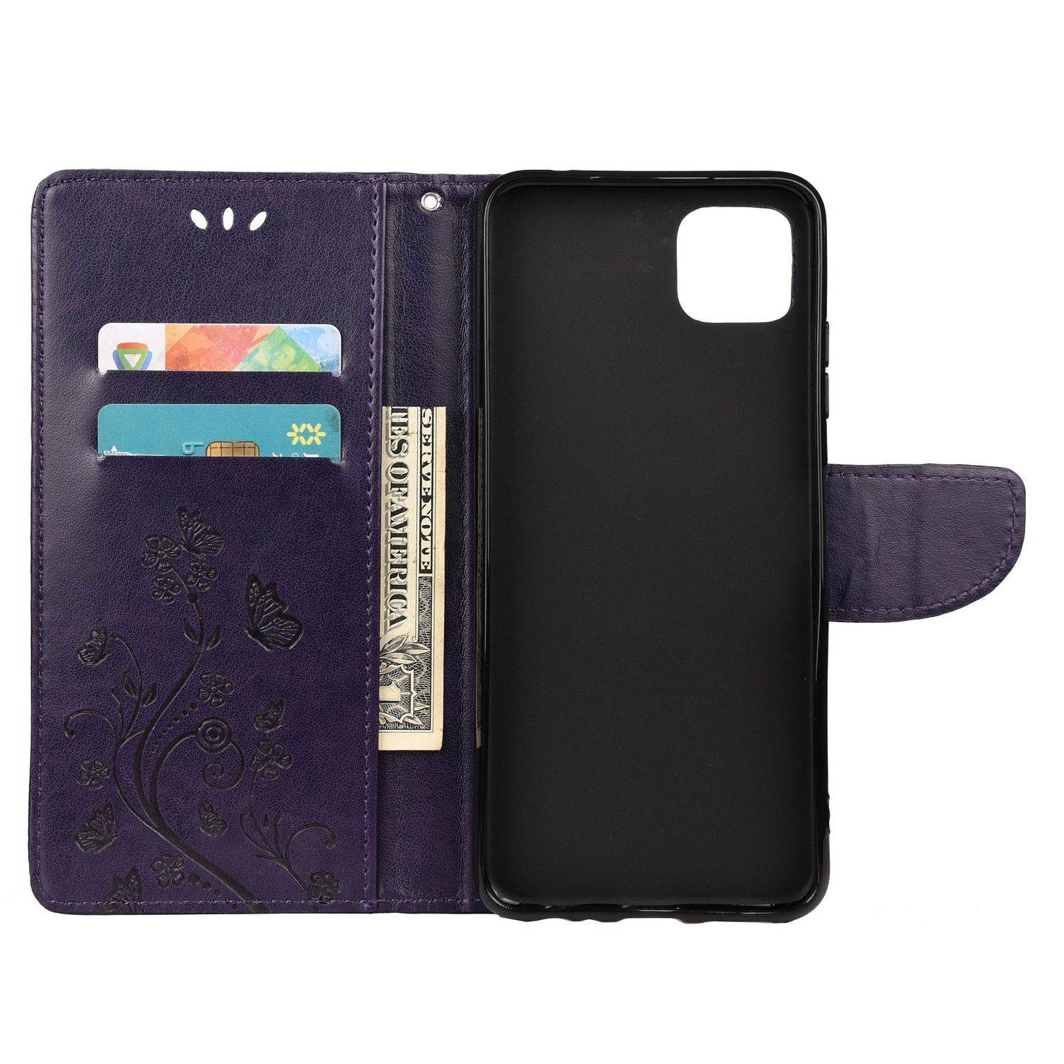 Samsung Galaxy A22 5G Handyhülle Bookcover Violett