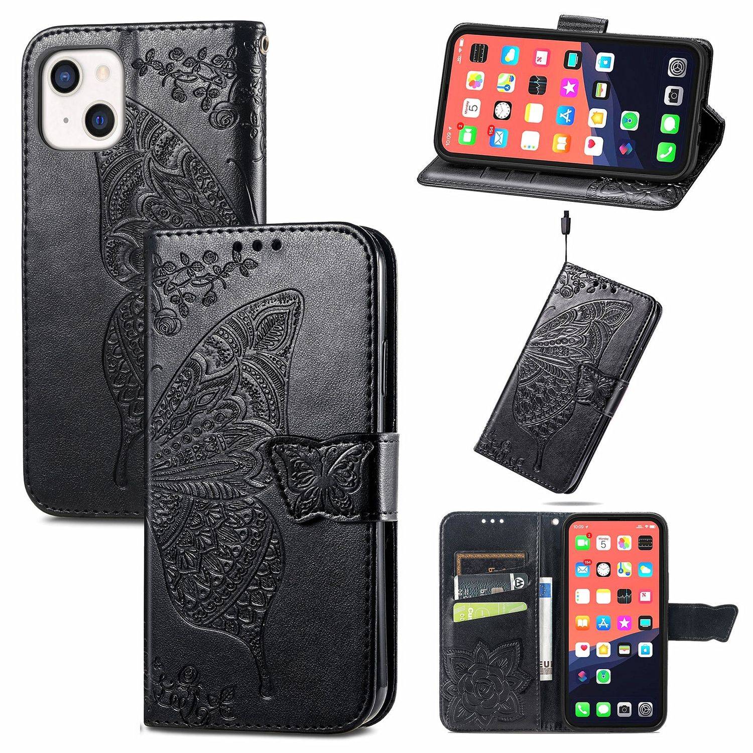 Apple iPhone 13 mini Handyhülle Bookcover Schwarz