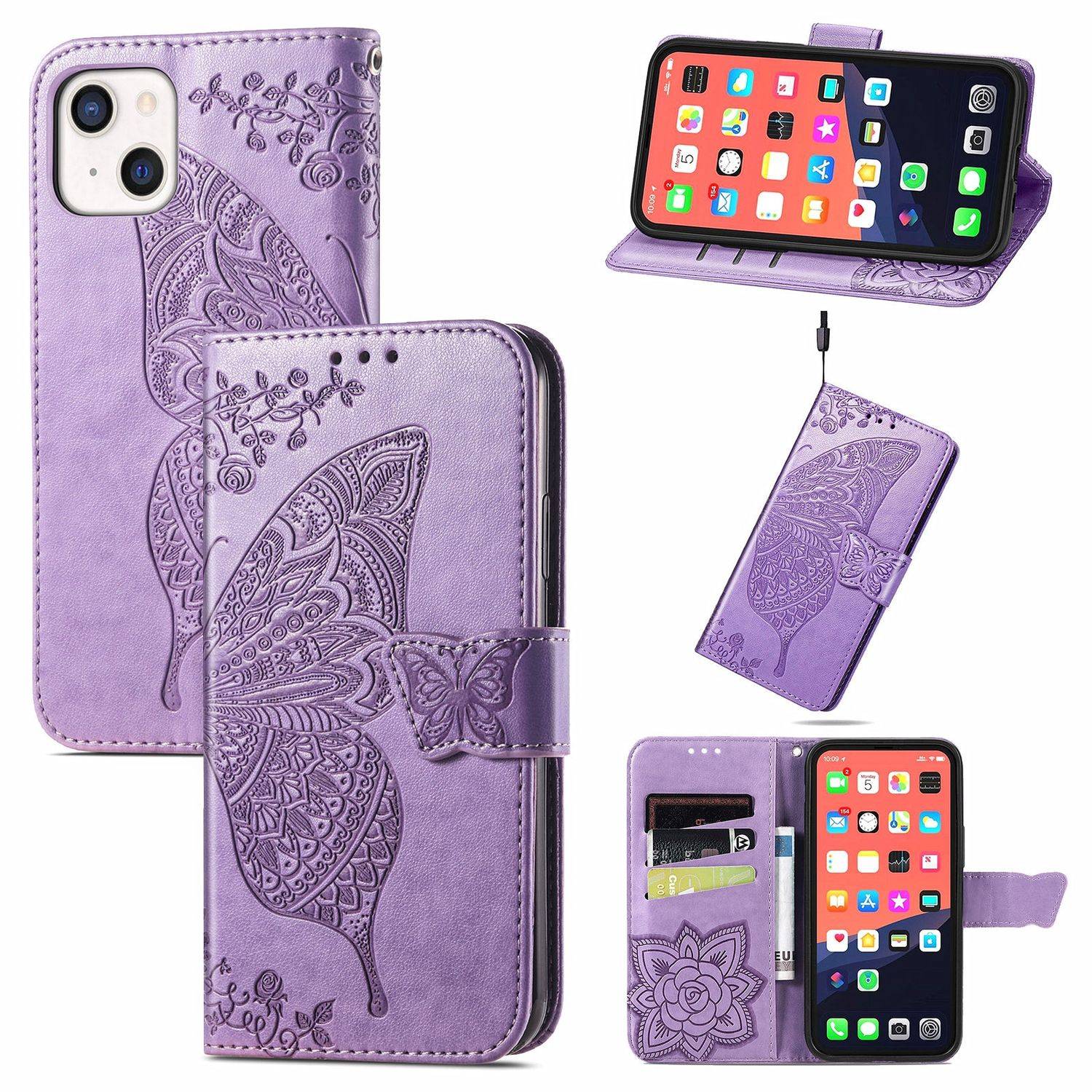 Apple iPhone 13 mini Handyhülle Bookcover Violett