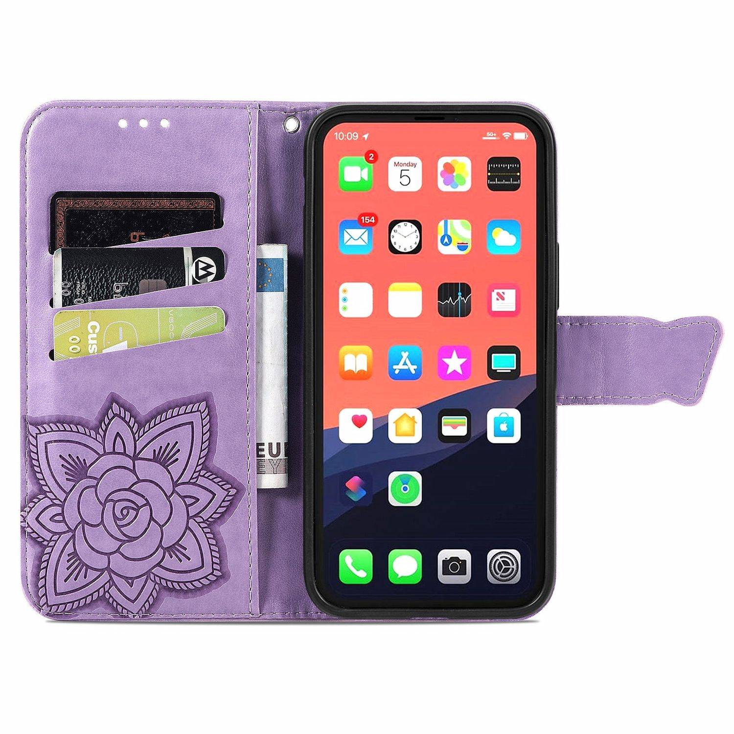 Apple iPhone 13 mini Handyhülle Bookcover Violett