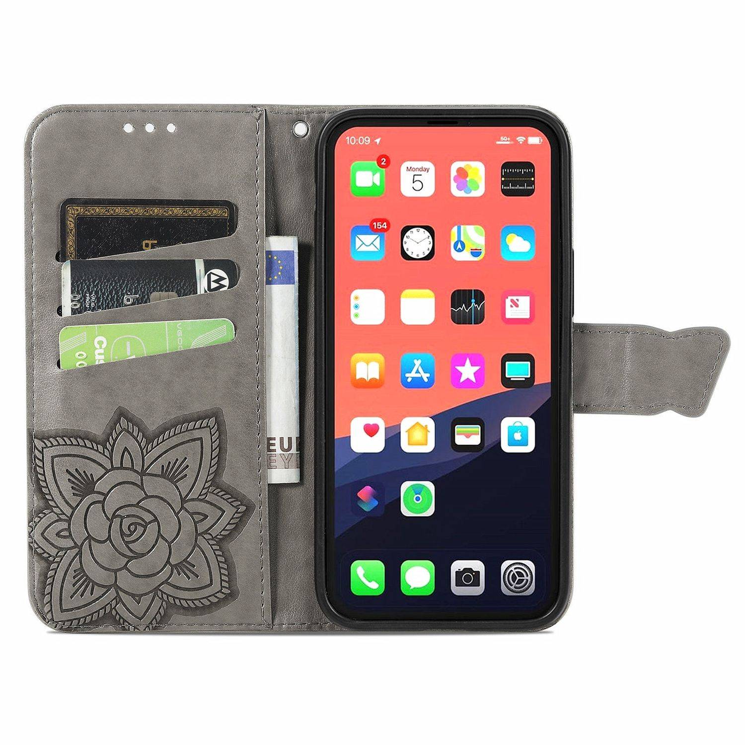 Apple iPhone 13 mini Handyhülle Bookcover Grau