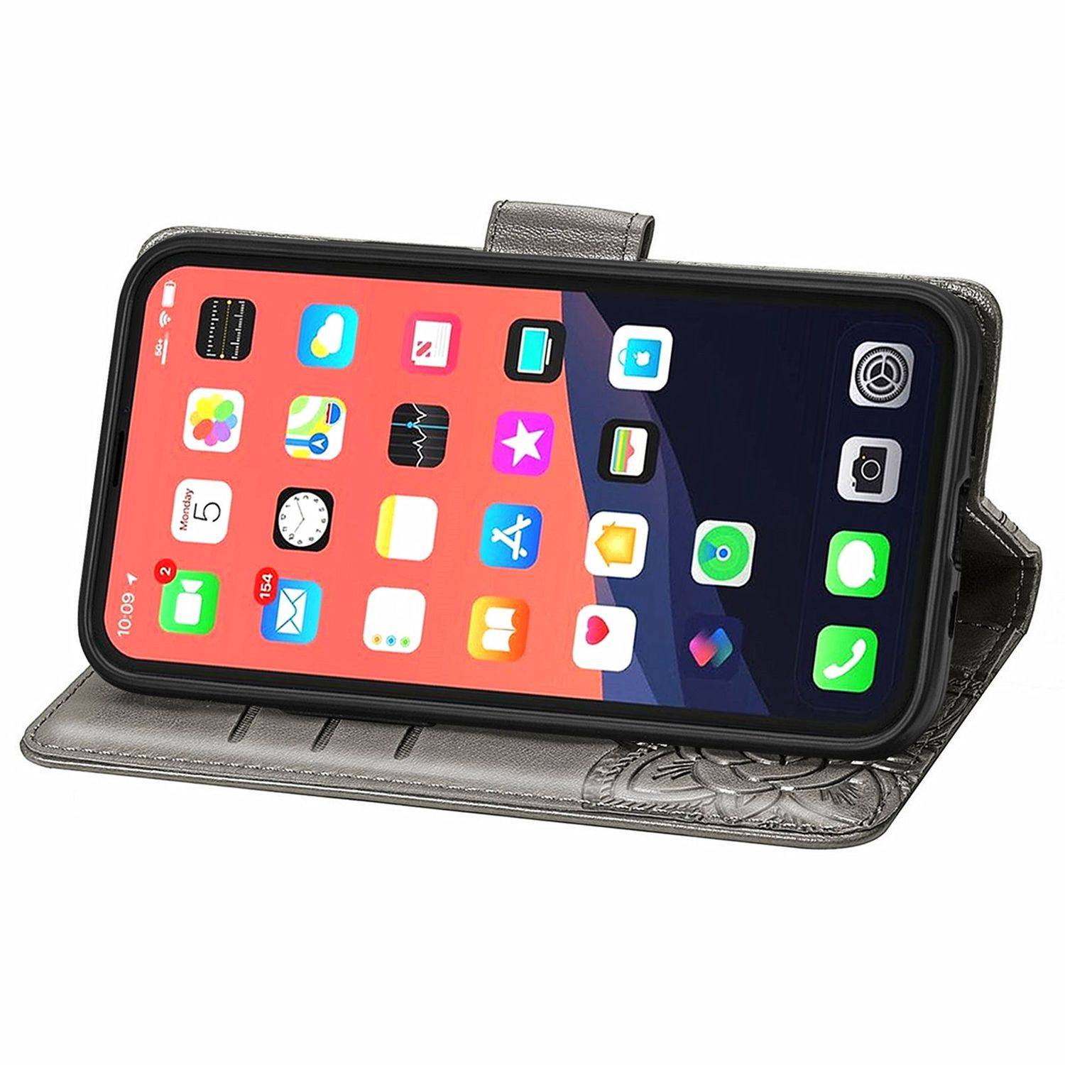 Apple iPhone 13 mini Handyhülle Bookcover Grau
