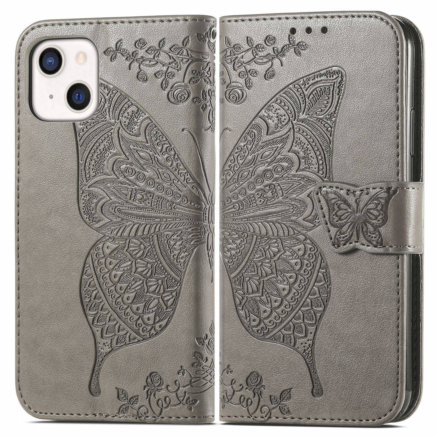 Apple iPhone 13 mini Handyhülle Bookcover Grau