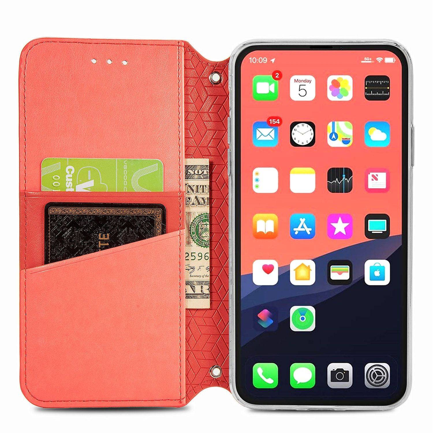 Apple iPhone 13 mini Handyhülle Bookcover Rot