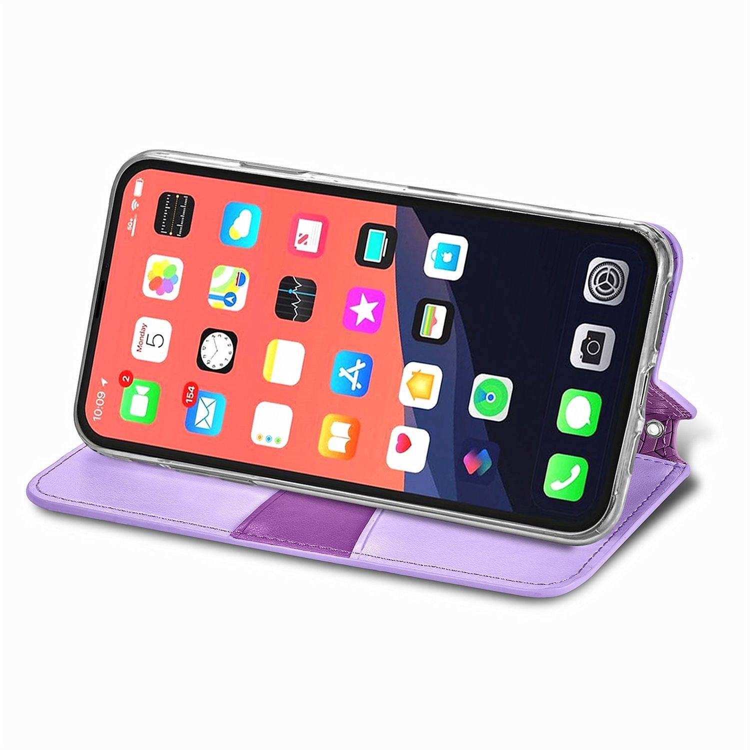 Apple iPhone 13 Pro Handyhülle Bookcover Violett