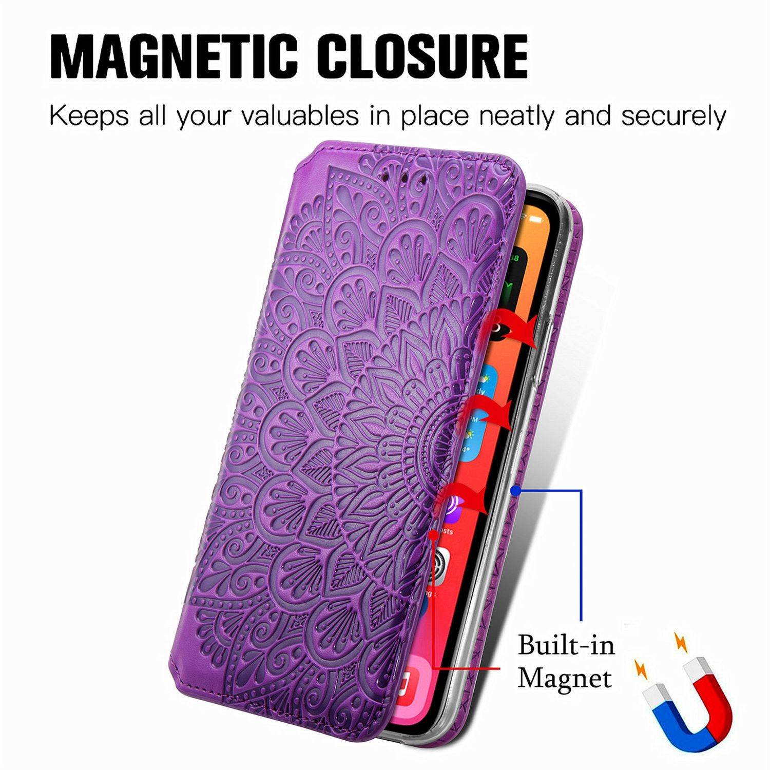 Apple iPhone 13 Pro Handyhülle Bookcover Violett