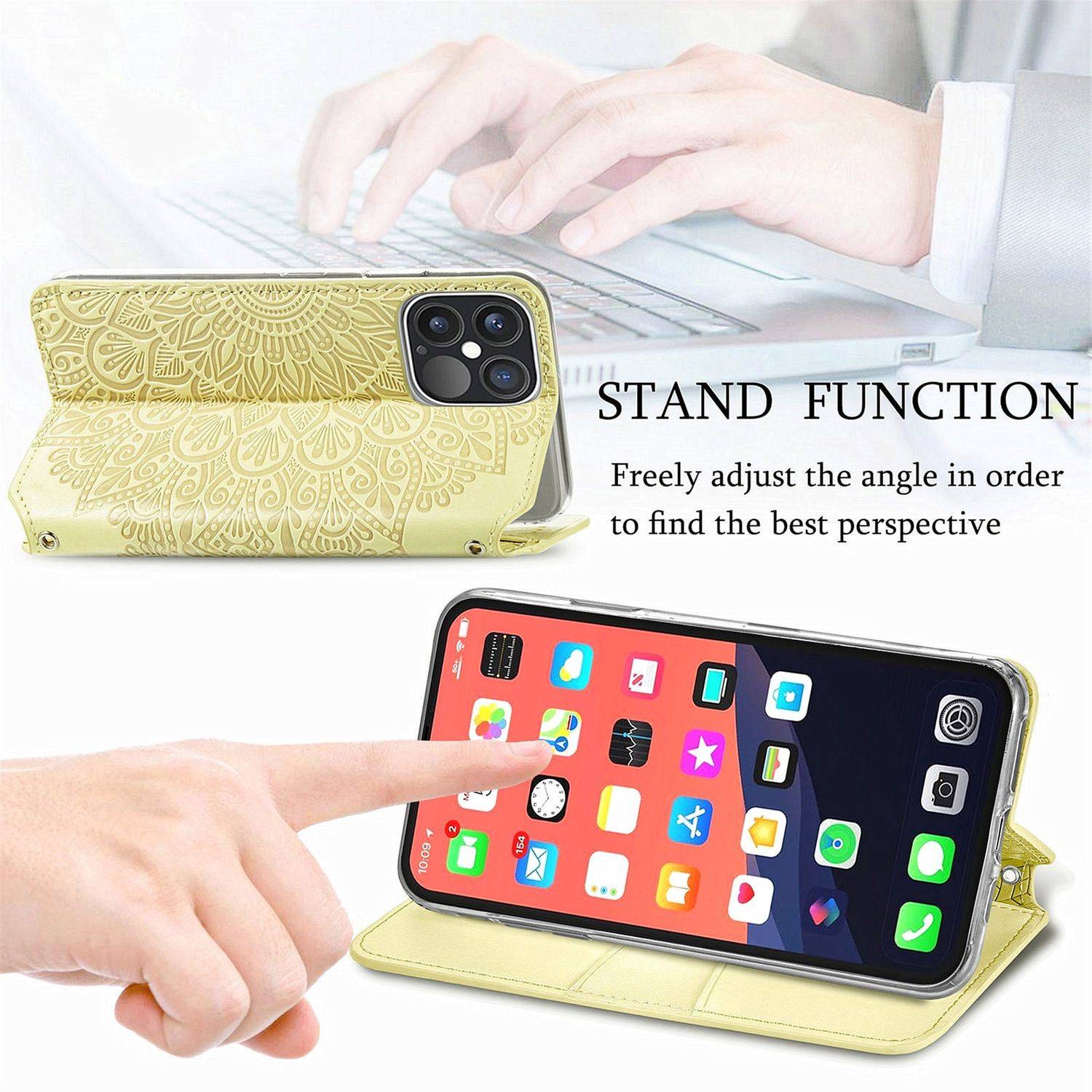 Apple iPhone 13 Pro Max Handyhülle Bookcover Gelb