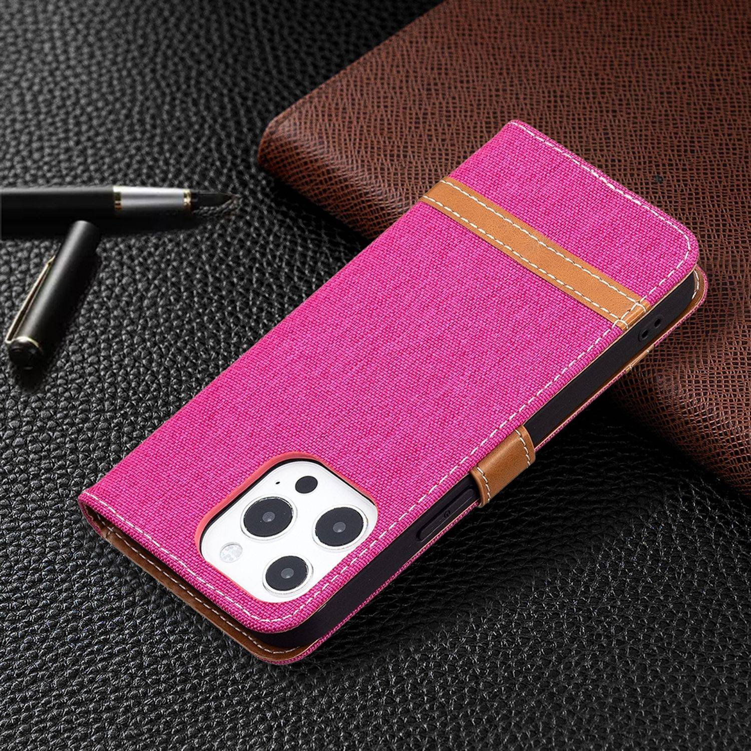 Apple iPhone 13 Pro Max Handyhülle Bookcover Rosa