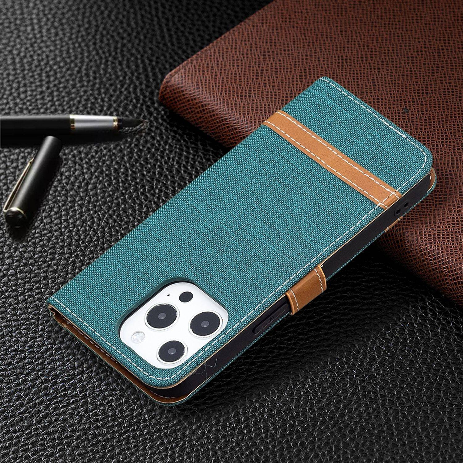 Apple iPhone 13 Pro Max Handyhülle Bookcover Grün