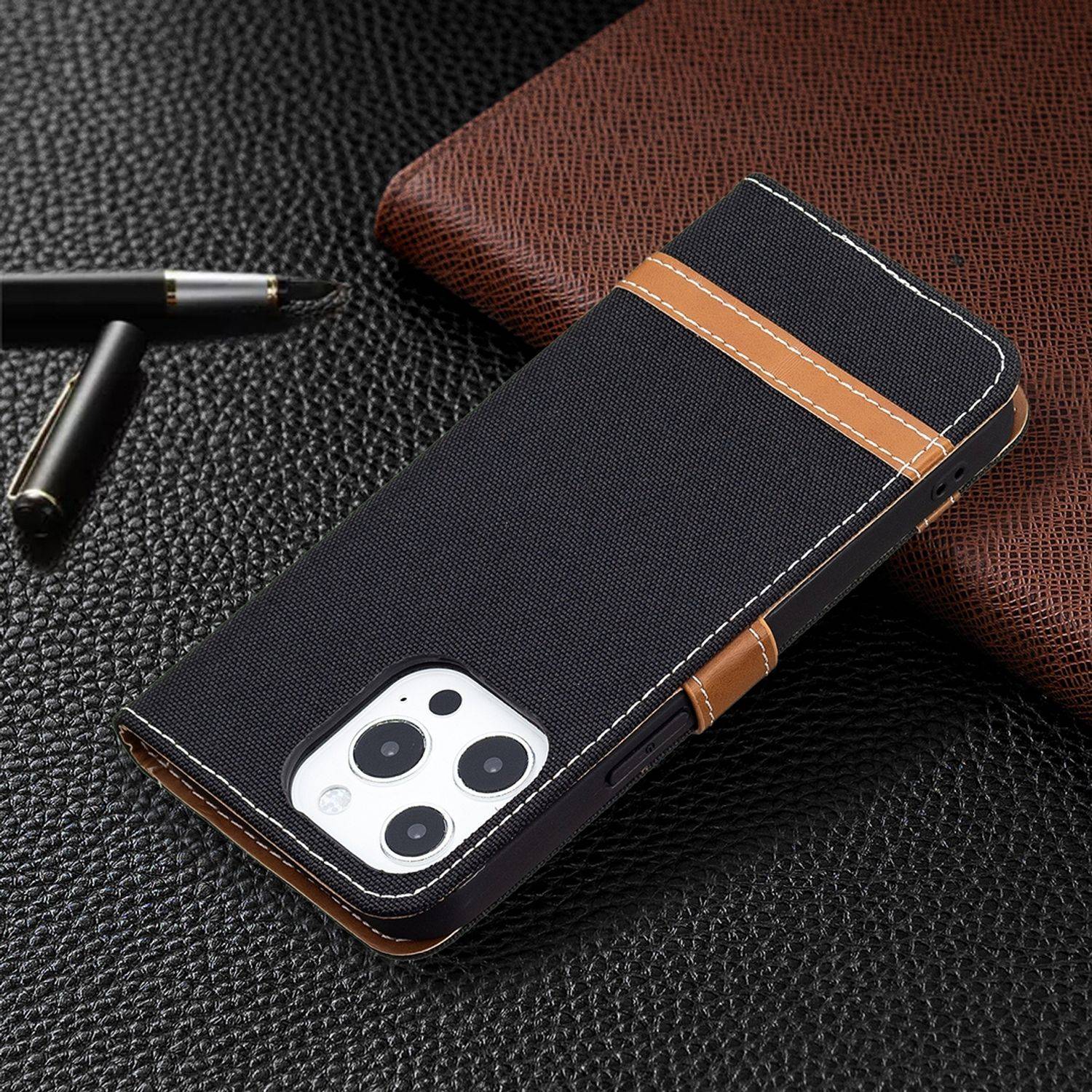 Apple iPhone 13 Pro Max Handyhülle Bookcover Schwarz