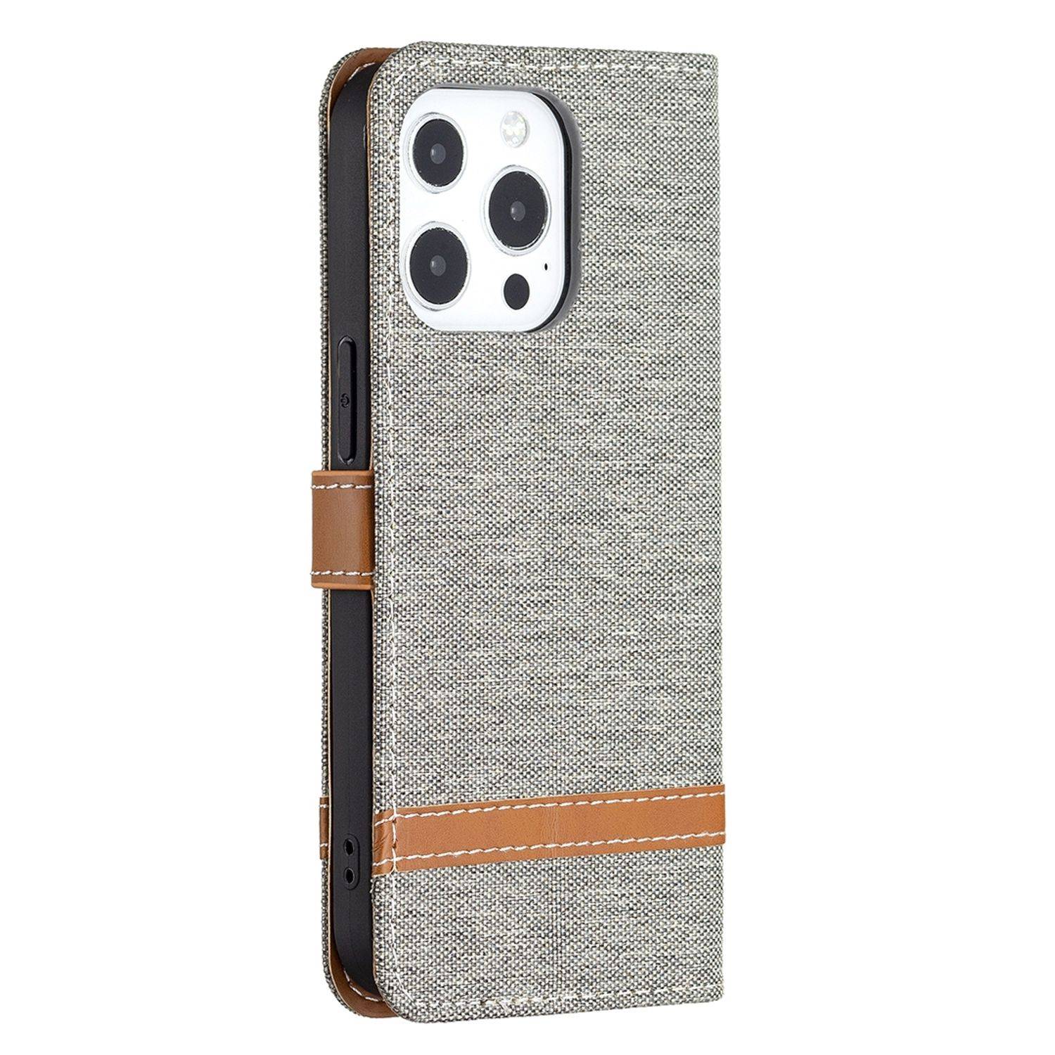 Apple iPhone 13 Pro Max Handyhülle Bookcover Grau