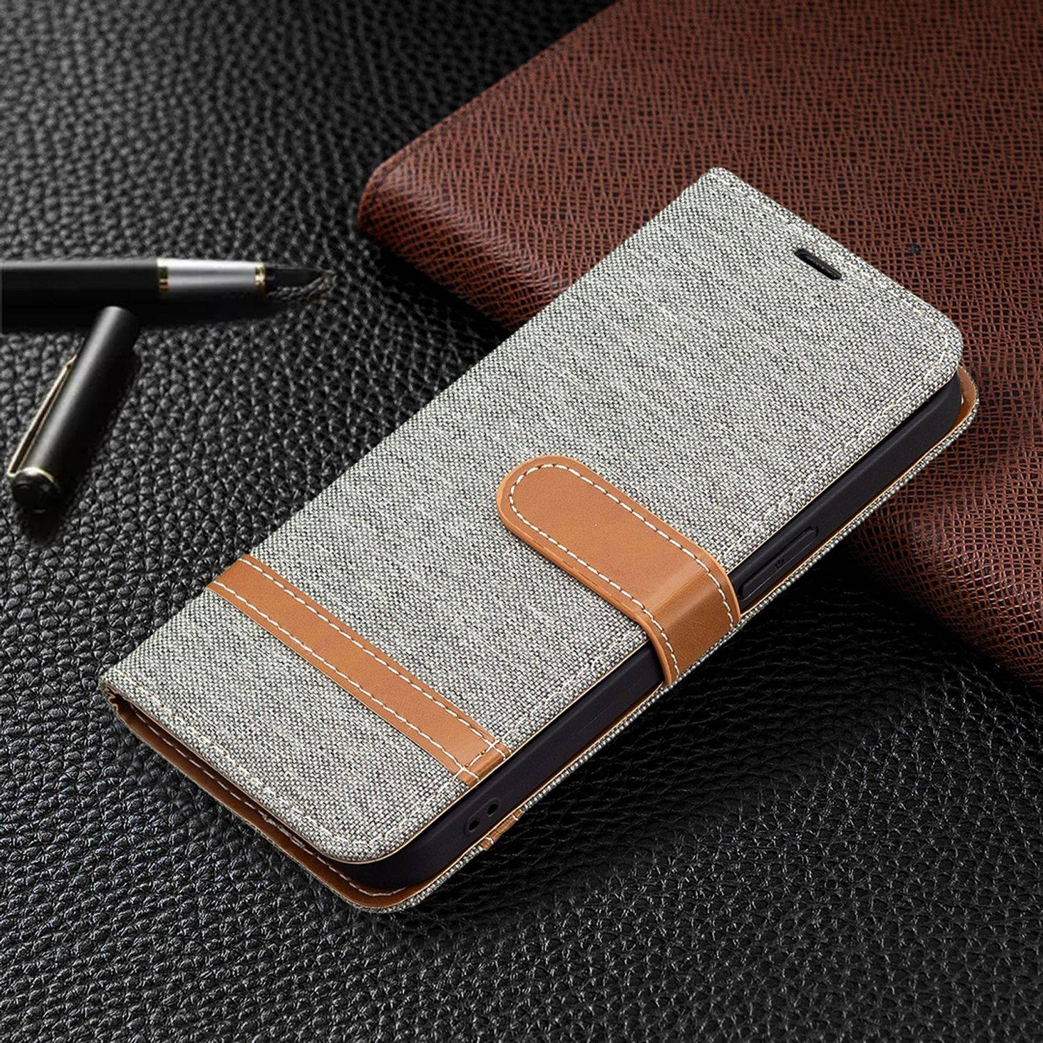 Apple iPhone 13 Pro Max Handyhülle Bookcover Grau