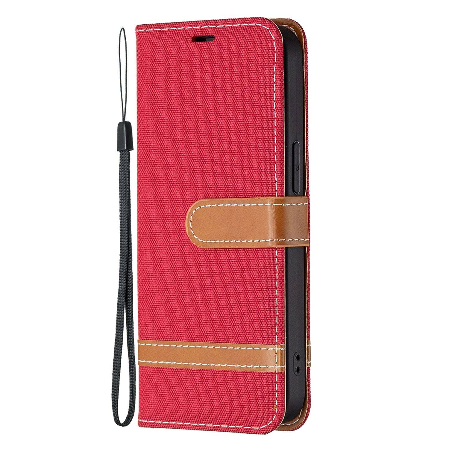 Hülle kompatibel mit Apple iPhone 13 Kunstleder Handyhülle - Handy Case Rot