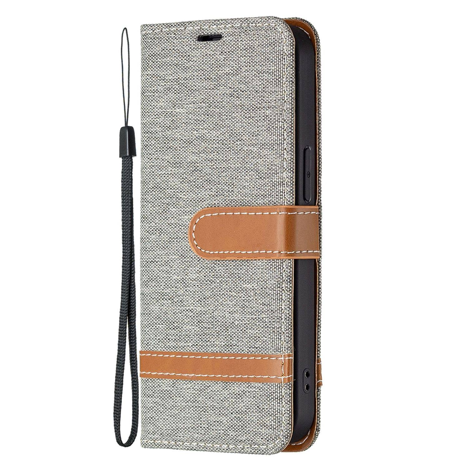 Hülle kompatibel mit Apple iPhone 13 Kunstleder Handyhülle - Handy Case Grau