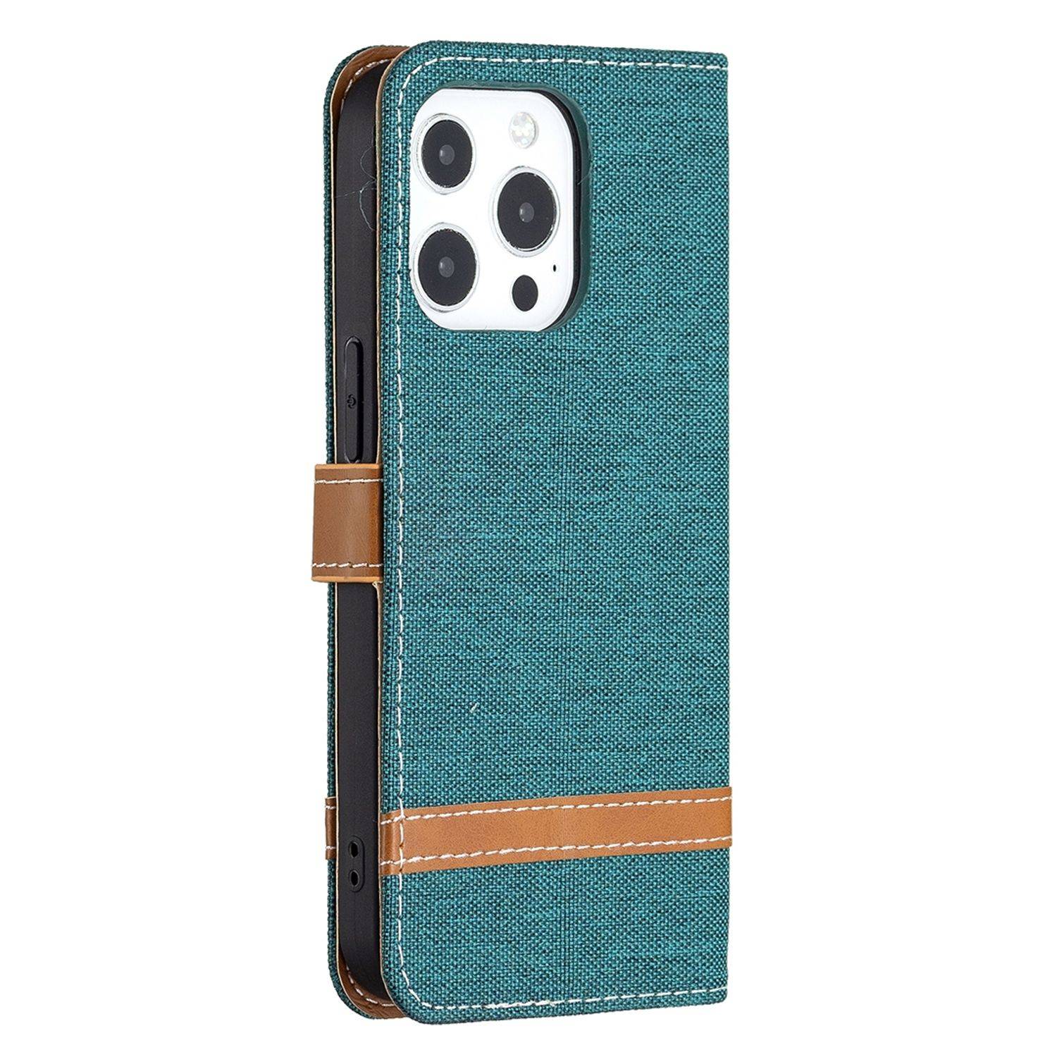 Hülle kompatibel mit Apple iPhone 13 Kunstleder Handyhülle - Handy Case Grün