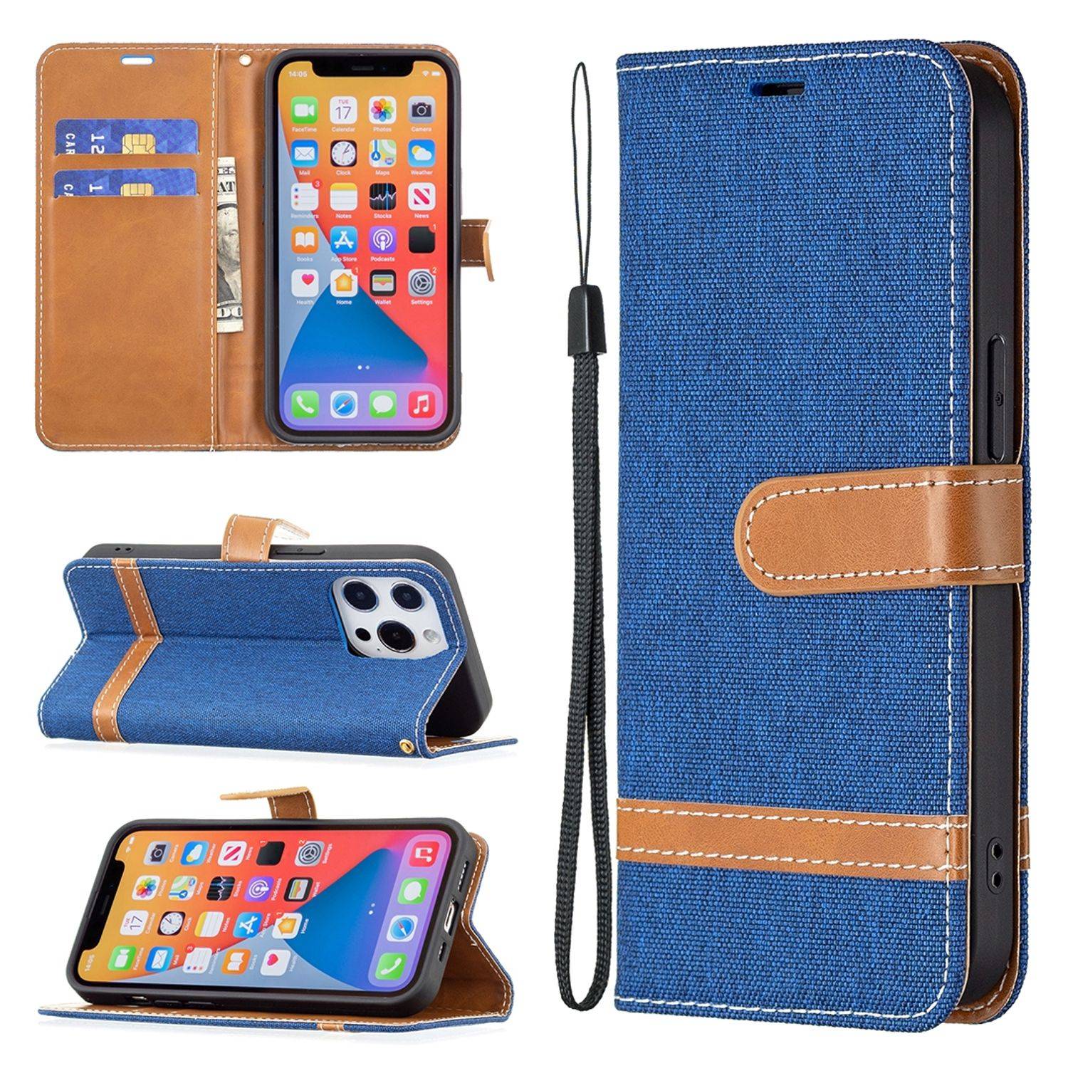 Apple iPhone 13 mini Handyhülle Bookcover Blau
