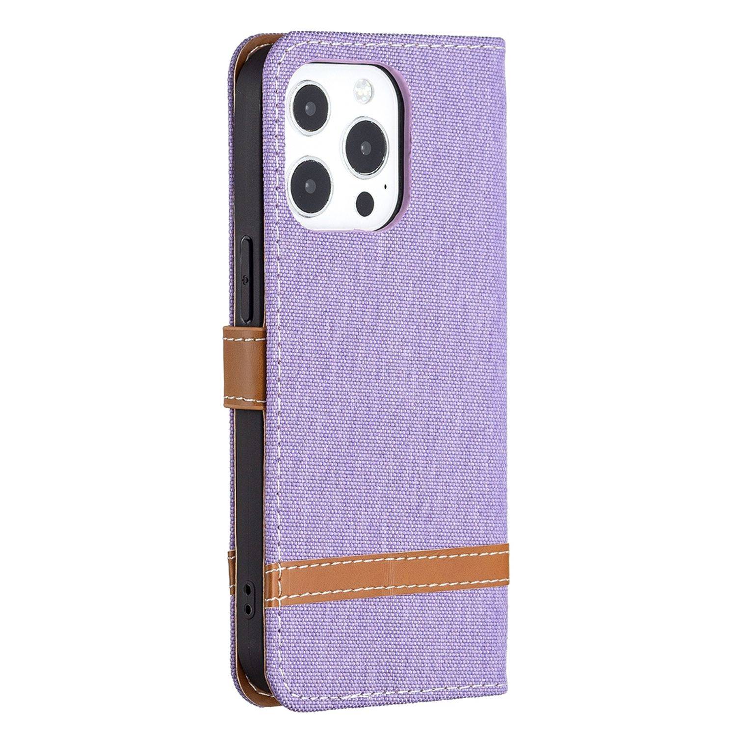 Hülle kompatibel mit Apple iPhone 13 Kunstleder Handyhülle - Handy Case Violett