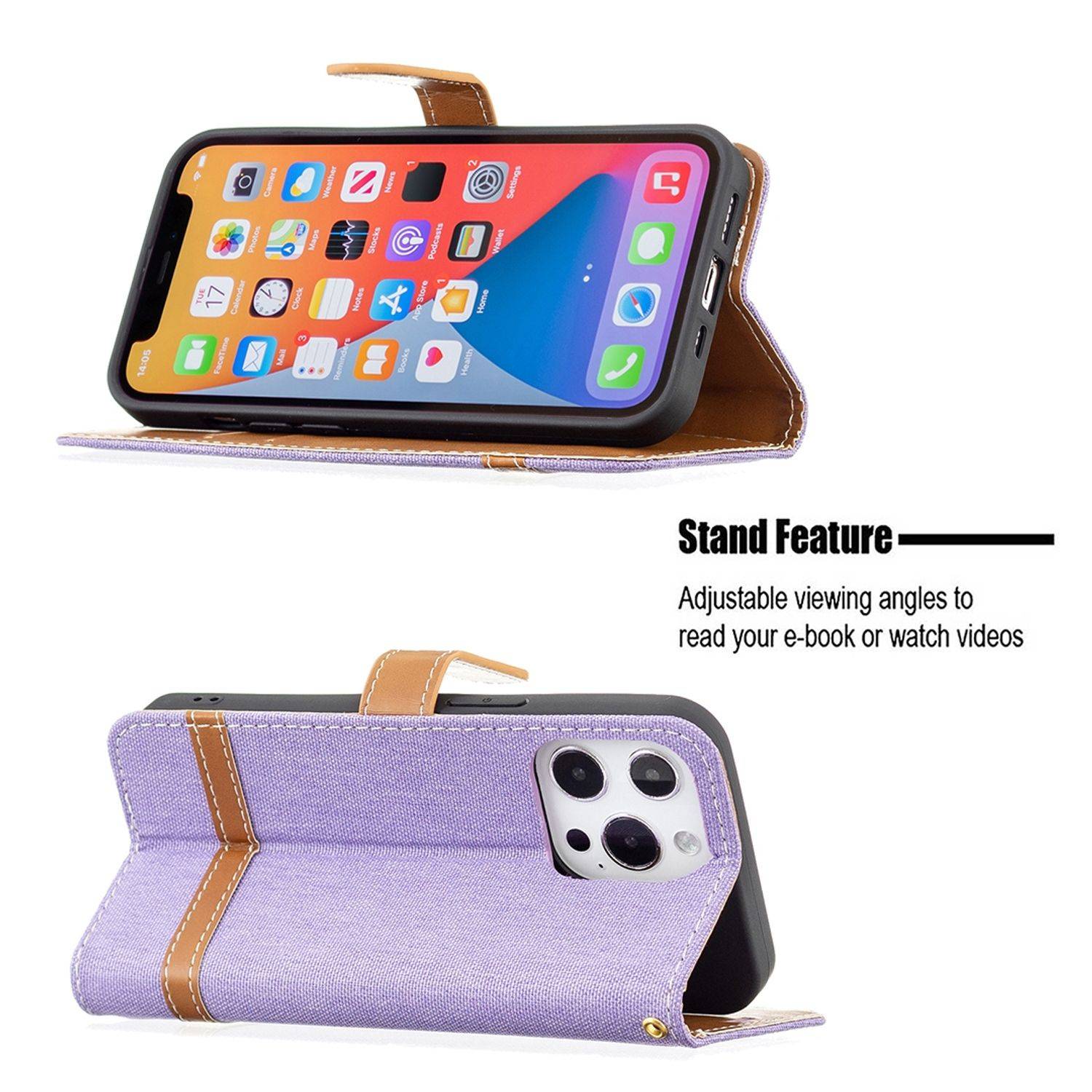 Apple iPhone 13 mini Handyhülle Bookcover Violett