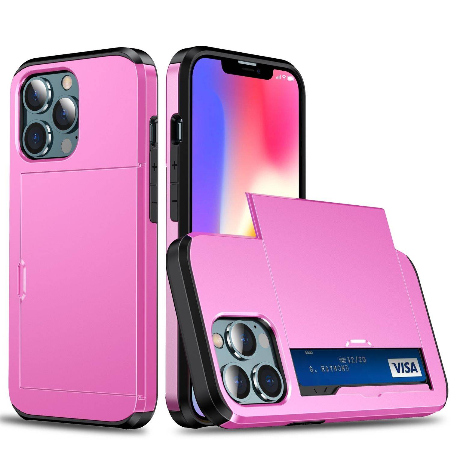 Hülle kompatibel mit Apple iPhone 13 Pro Kunststoff Soft Handyhülle - Handy Case Rosa