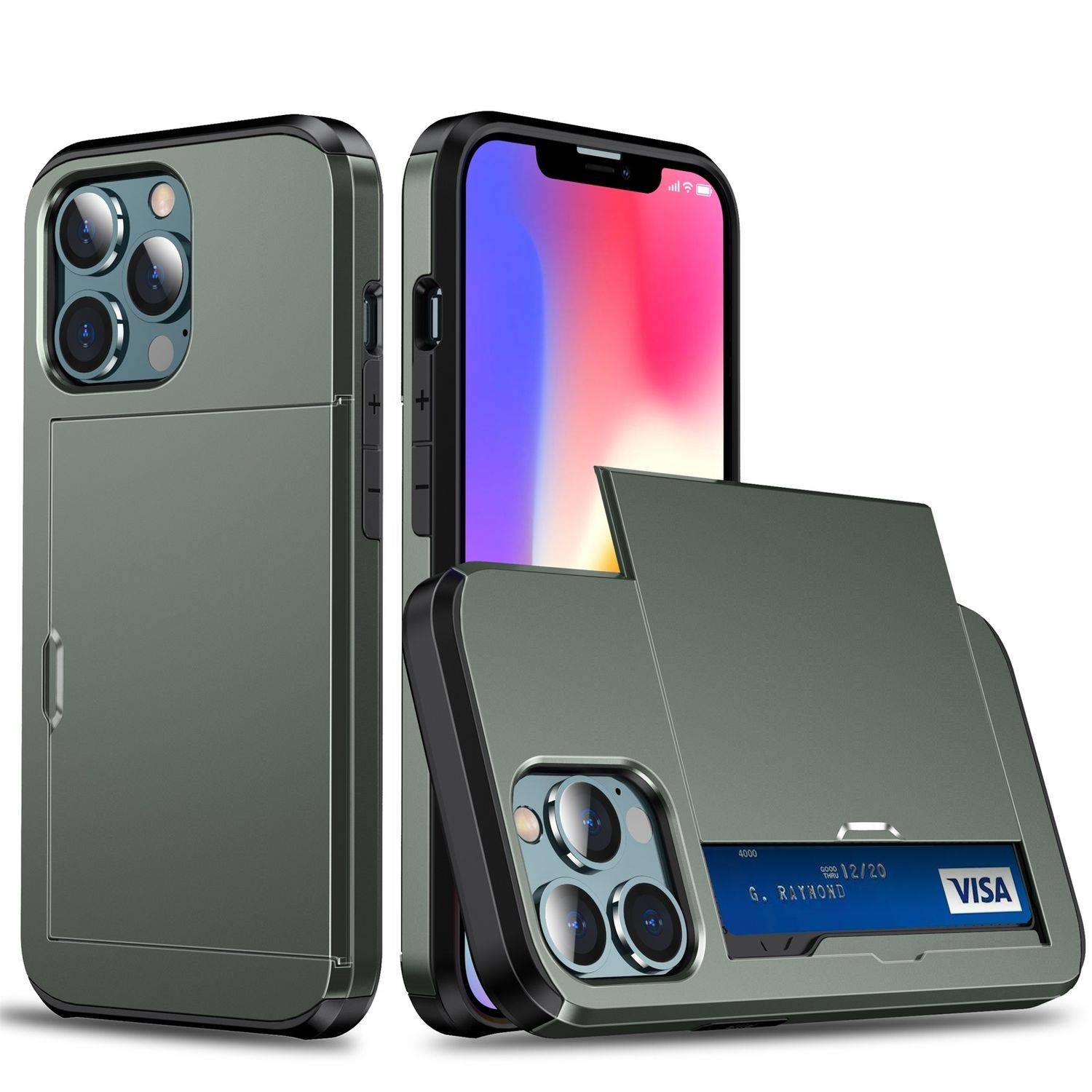 Hülle kompatibel mit Apple iPhone 13 Kunststoff Soft Handyhülle - Handy Case Grün