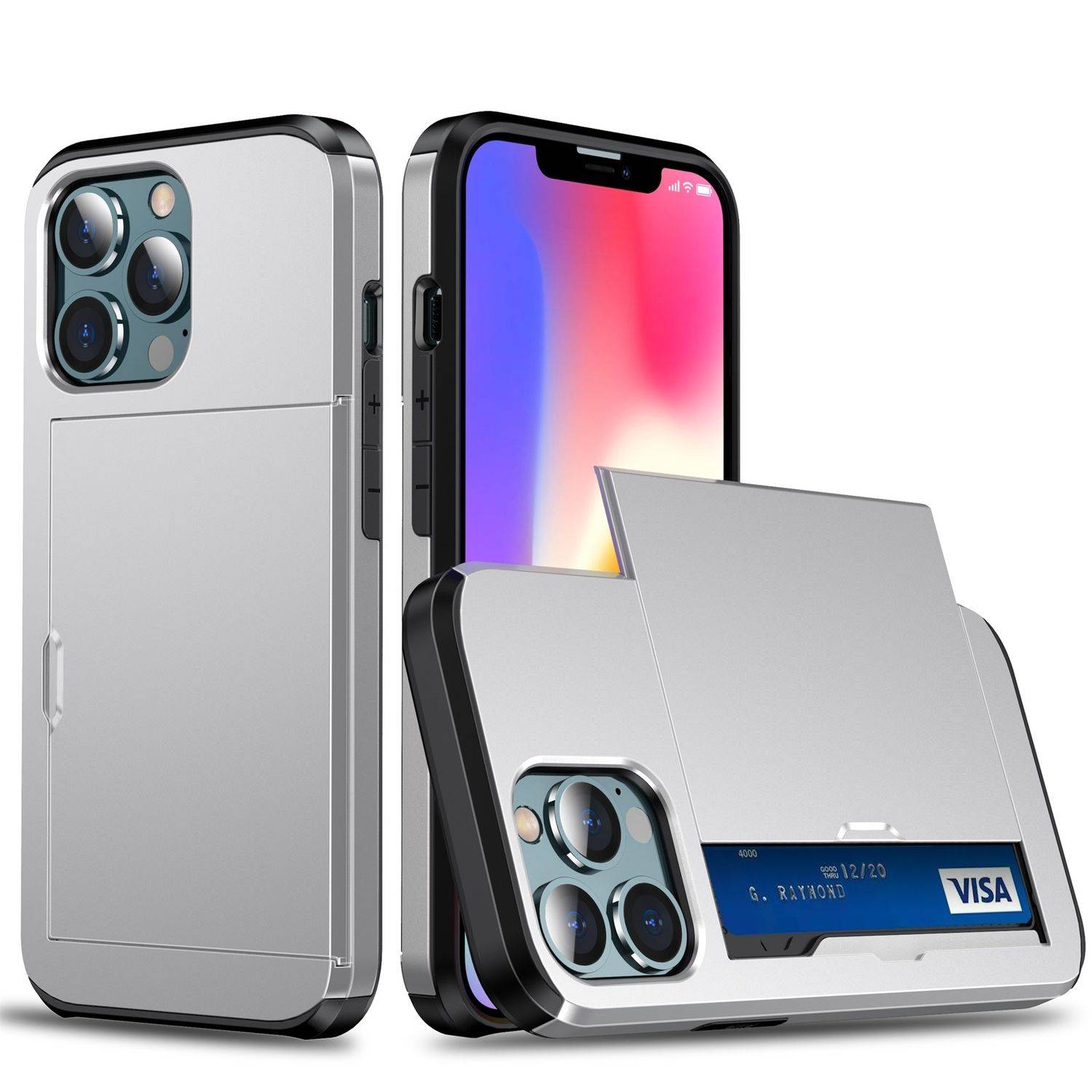 Hülle kompatibel mit Apple iPhone 13 Kunststoff Soft Handyhülle - Handy Case Silber