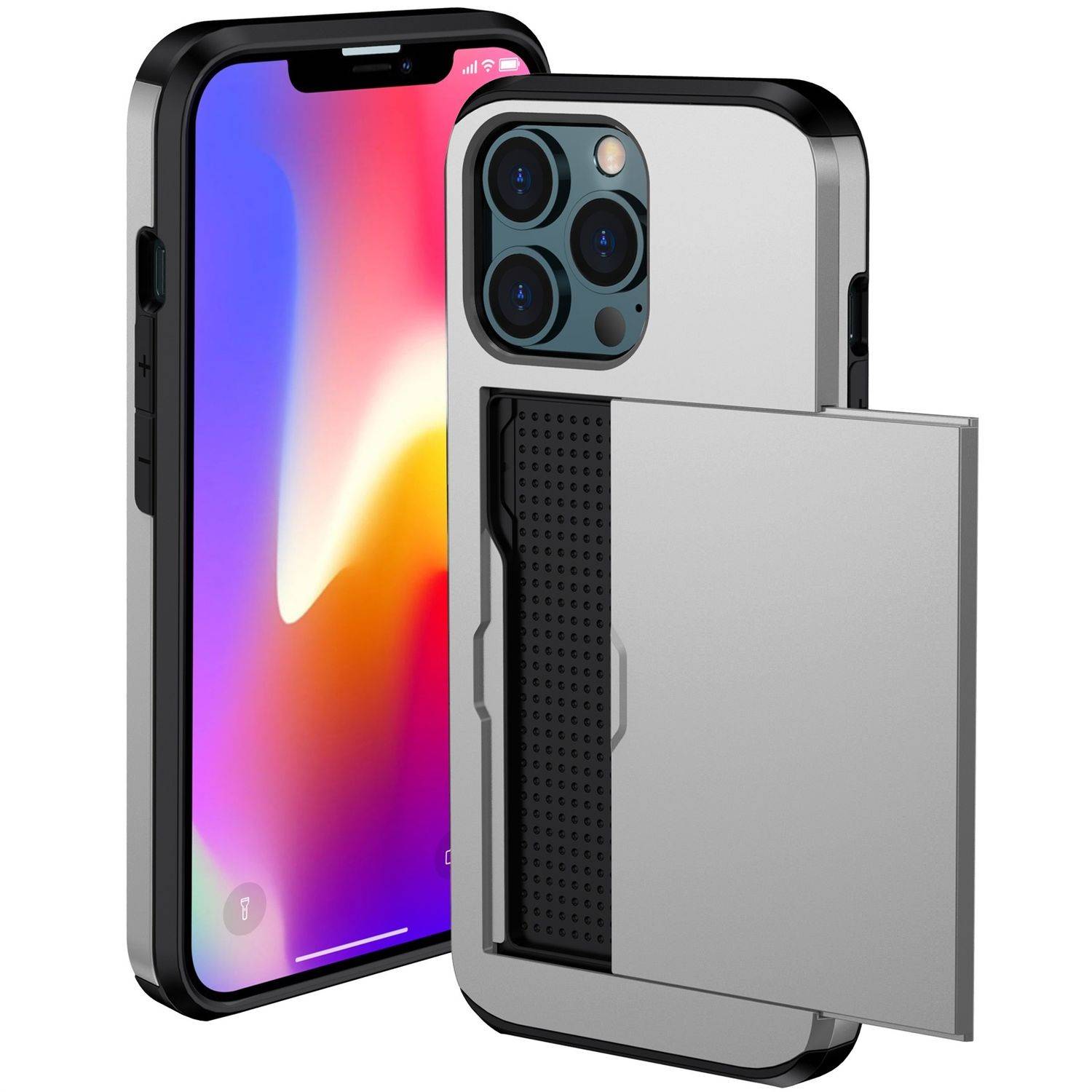 Hülle kompatibel mit Apple iPhone 13 Kunststoff Soft Handyhülle - Handy Case Silber