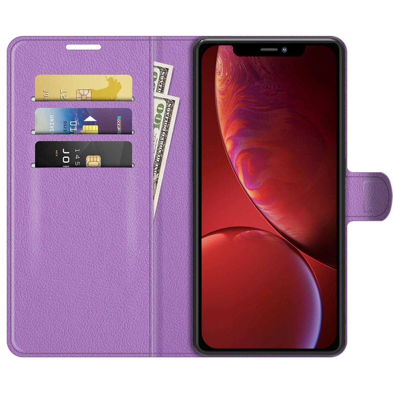 Hülle kompatibel mit Apple iPhone 13 Kunstleder Handyhülle - Handy Case Violett