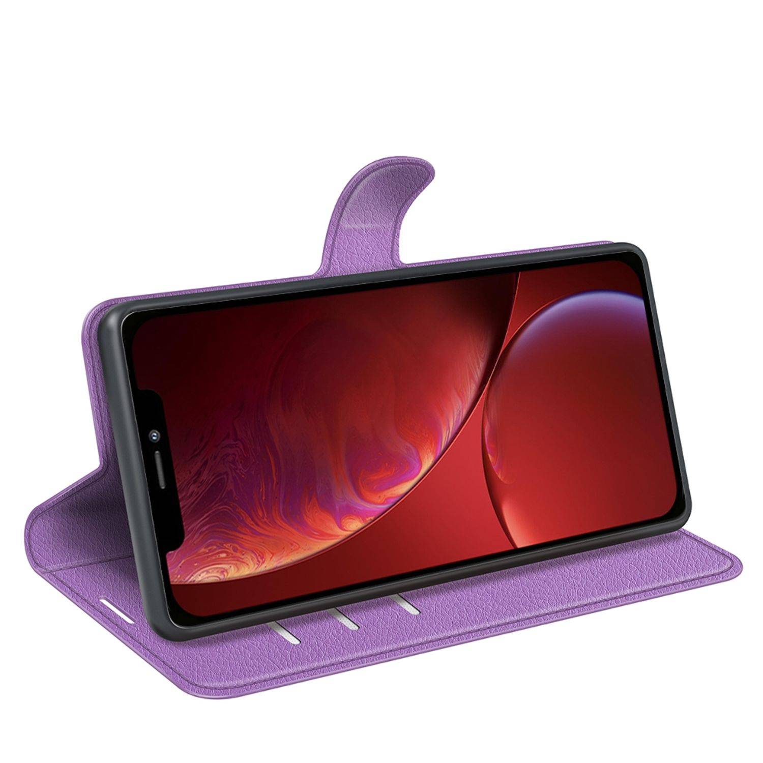 Hülle kompatibel mit Apple iPhone 13 Kunstleder Handyhülle - Handy Case Violett