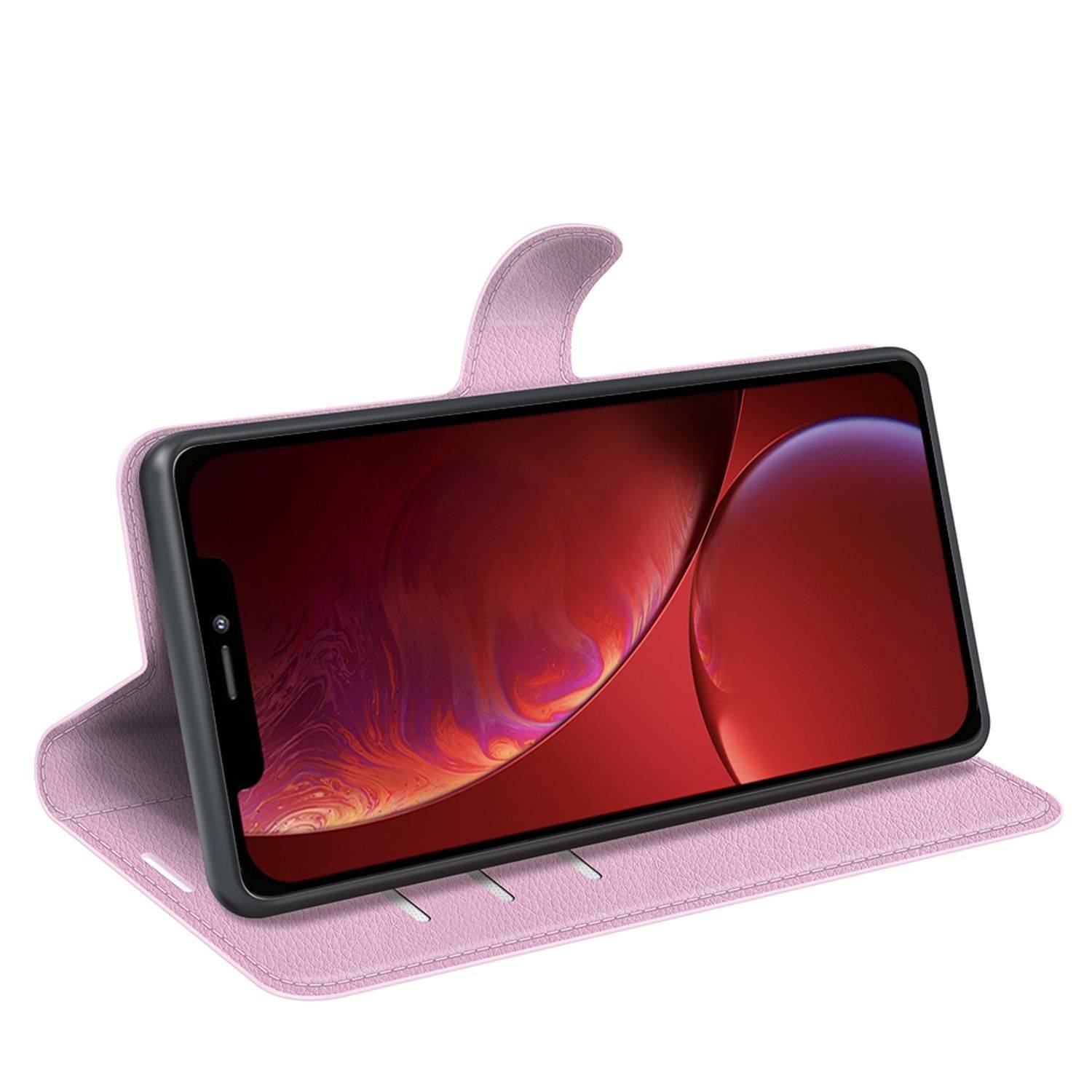 Hülle kompatibel mit Apple iPhone 13 Kunstleder Handyhülle - Handy Case Rosa