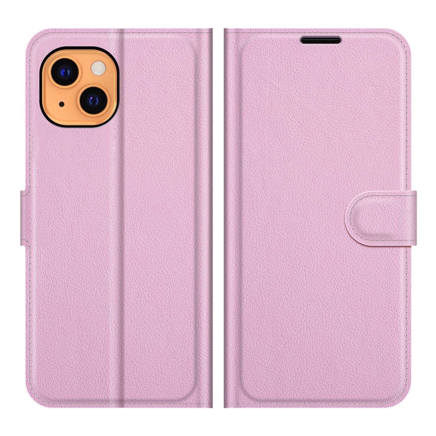 Hülle kompatibel mit Apple iPhone 13 Kunstleder Handyhülle - Handy Case Rosa
