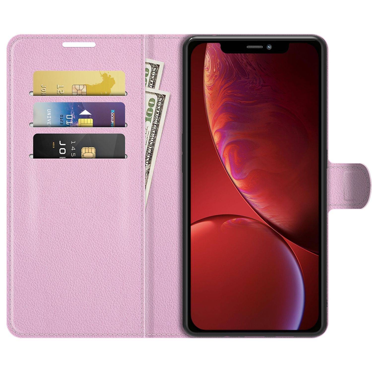 Hülle kompatibel mit Apple iPhone 13 Kunstleder Handyhülle - Handy Case Rosa