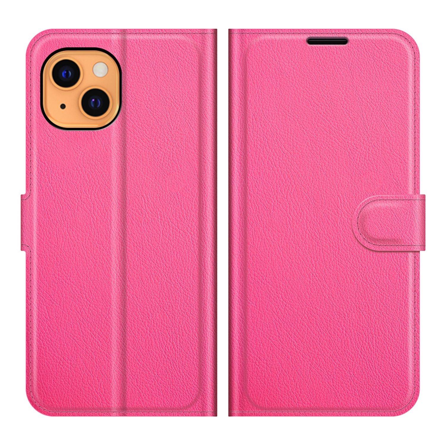 Hülle kompatibel mit Apple iPhone 13 Kunstleder Handyhülle - Handy Case Rosa