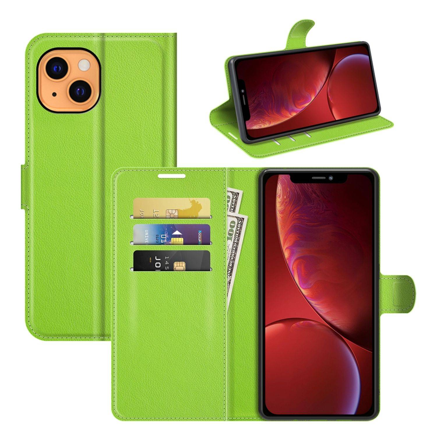 Apple iPhone 13 mini Handyhülle Bookcover Grün
