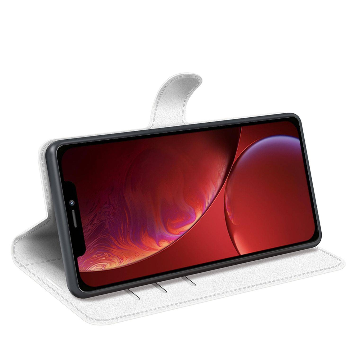 Hülle kompatibel mit Apple iPhone 13 Kunstleder Handyhülle - Handy Case Weiß