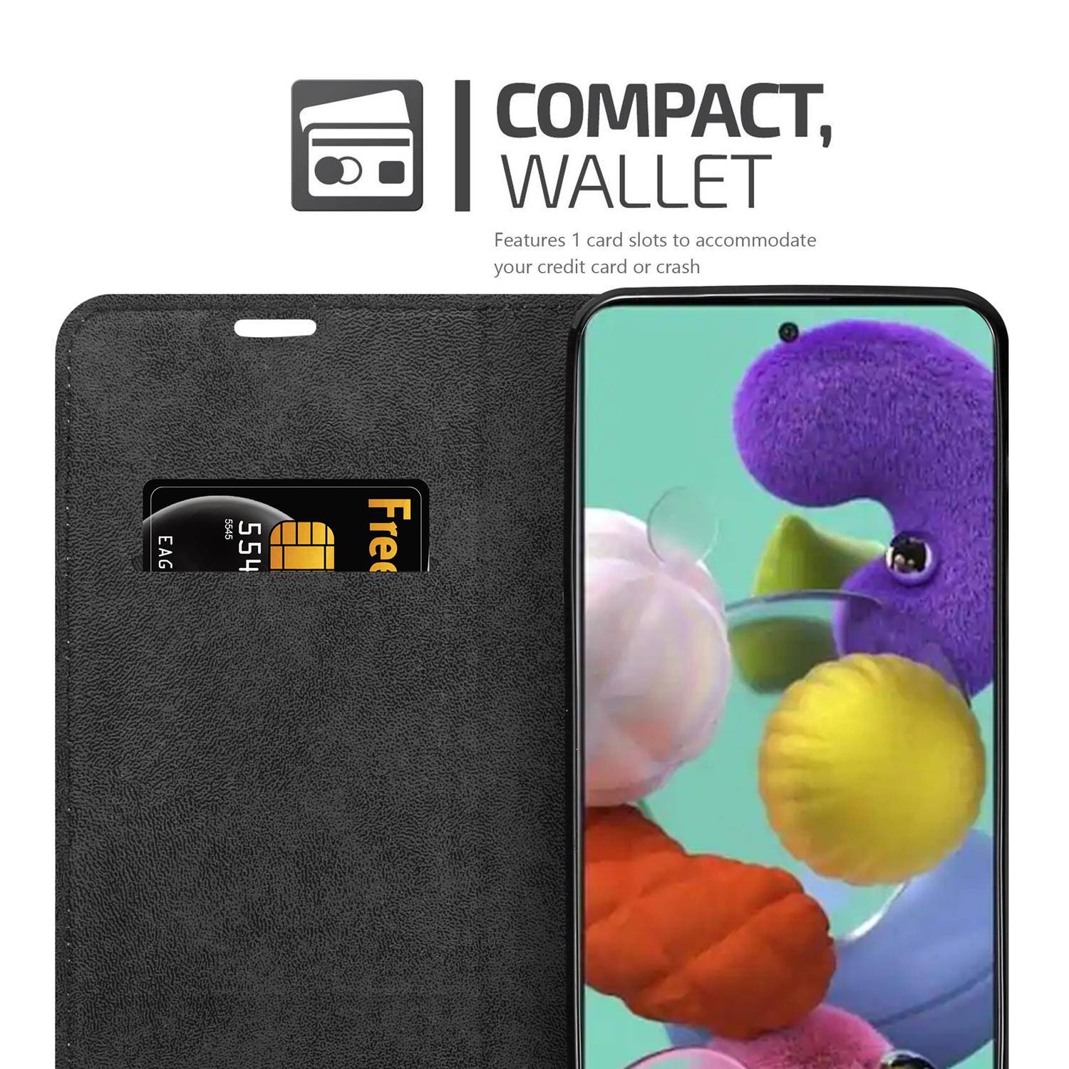 Cadorabo Hülle für Samsung Galaxy A52 (4G / 5G) / A52s Schutz Hülle in Schwarz Handyhülle Etui Case Cover