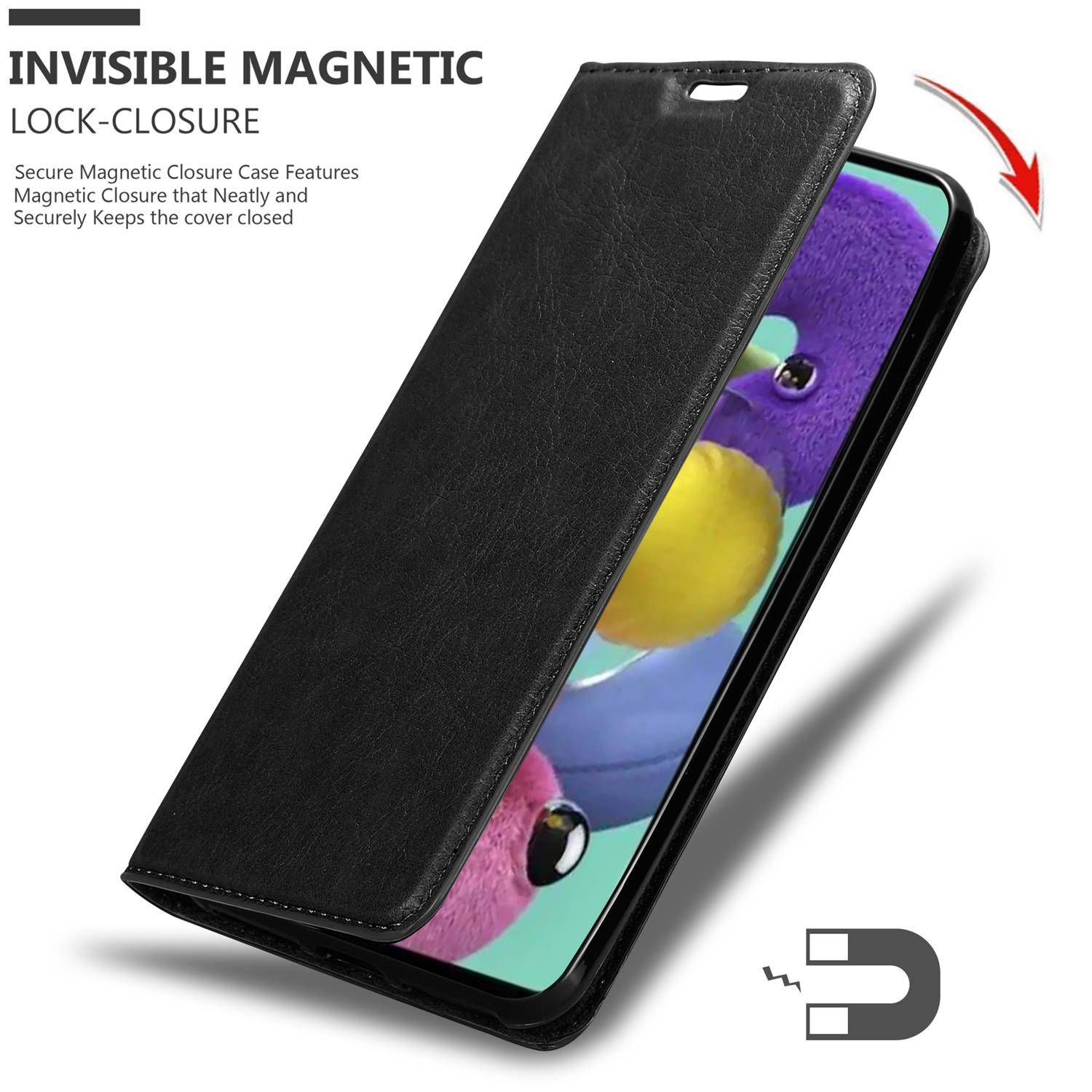 Cadorabo Hülle für Samsung Galaxy A52 (4G / 5G) / A52s Schutz Hülle in Schwarz Handyhülle Etui Case Cover