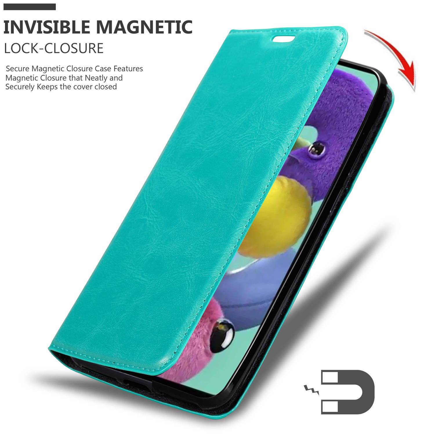 Cadorabo Hülle für Samsung Galaxy A52 (4G / 5G) / A52s Schutz Hülle in Türkis Handyhülle Etui Case Cover