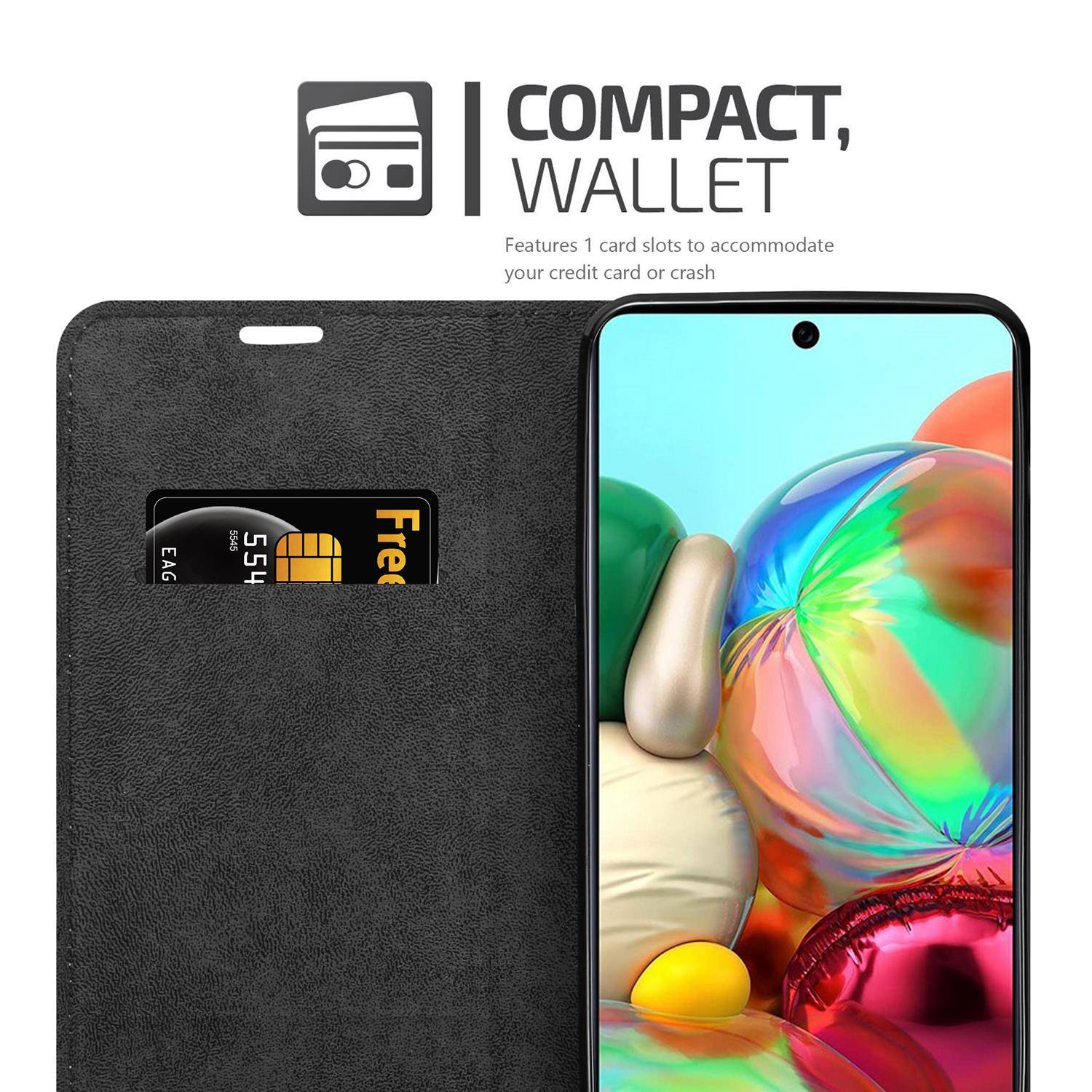 Cadorabo Hülle für Samsung Galaxy A72 4G / 5G Schutz Hülle in Türkis Handyhülle Etui Case Cover Magnetverschluss
