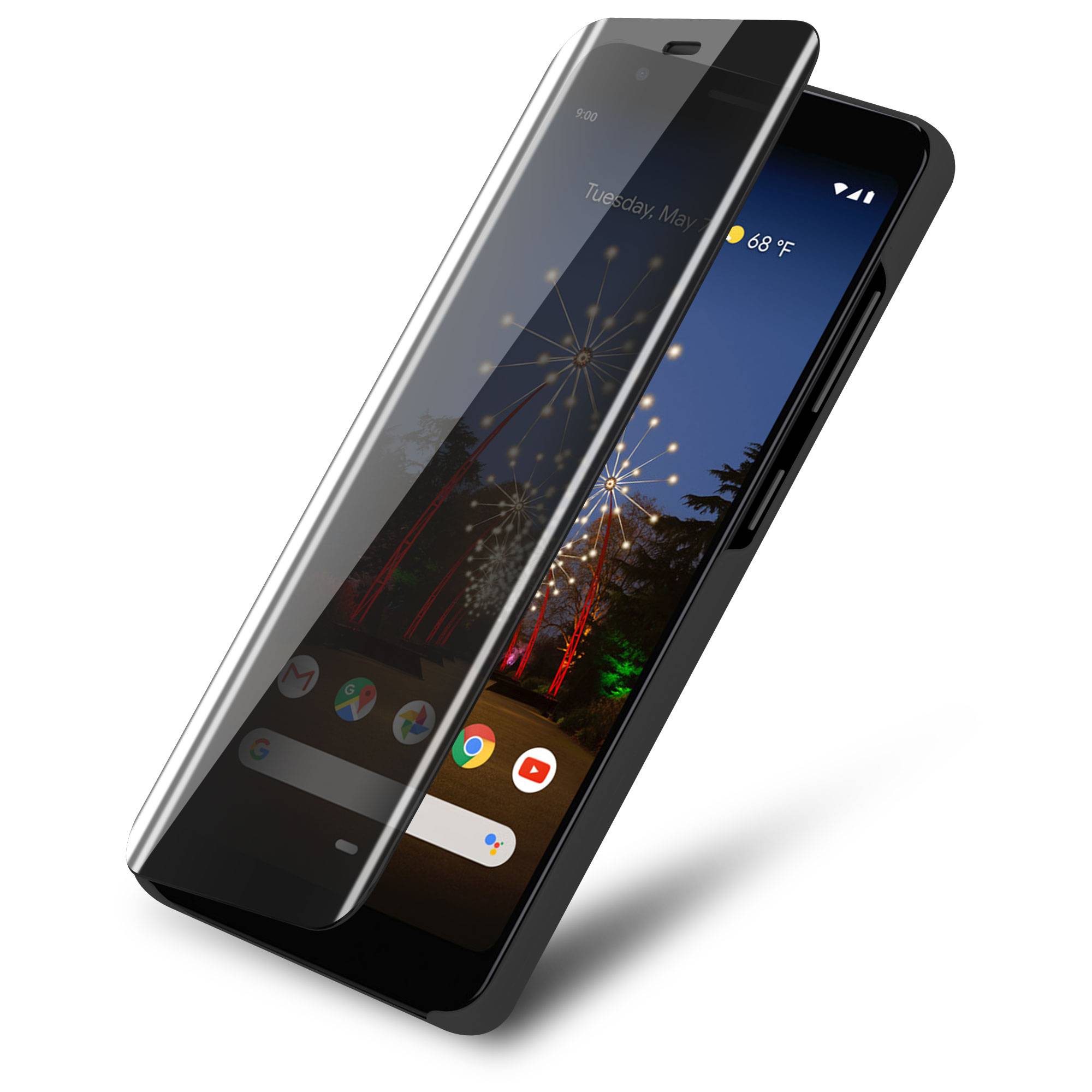 Cadorabo Handyhülle für Google PIXEL 3A XL in Schwarz Cover Backcover Schutzhülle Book Case Booklet