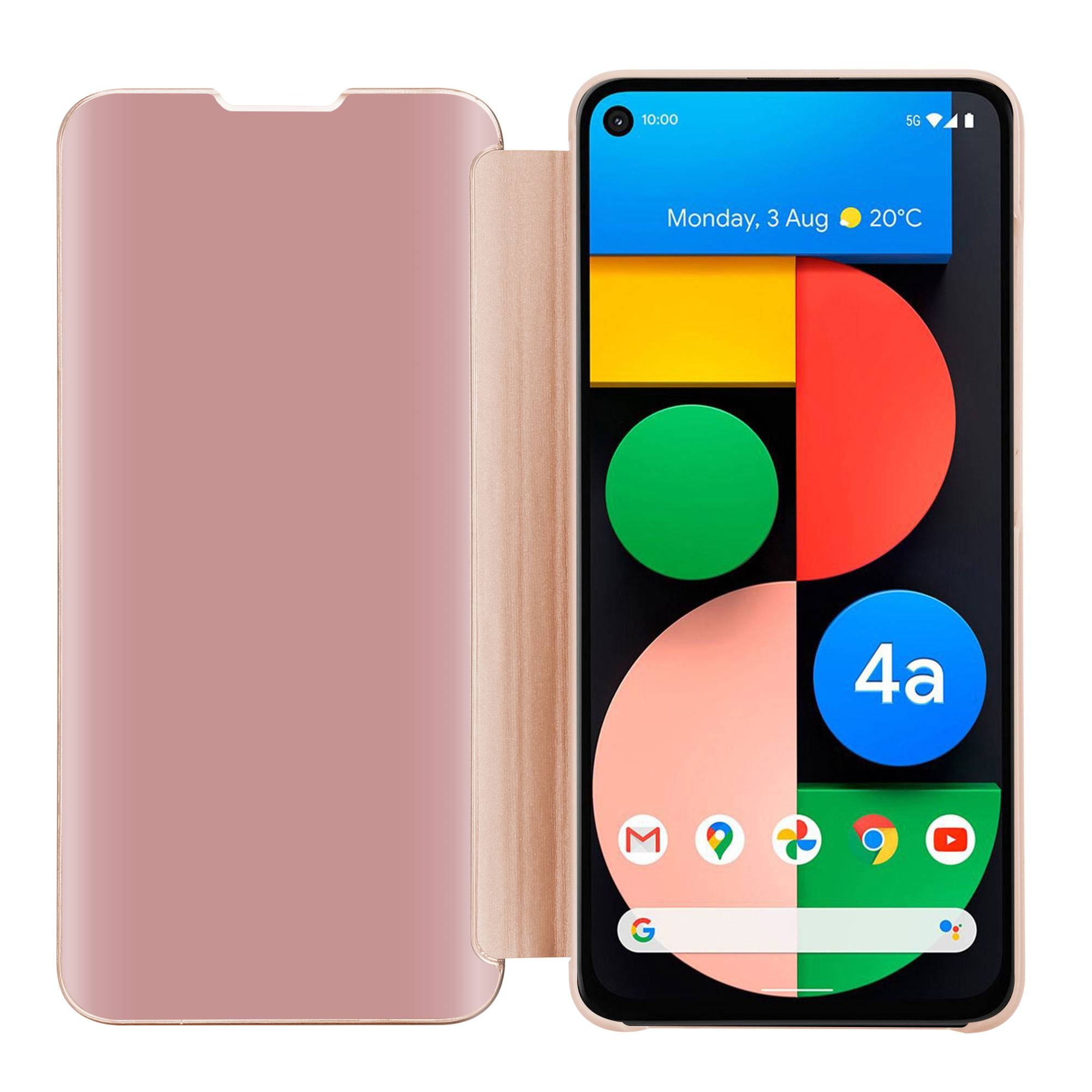 Cadorabo Handyhülle für Google PIXEL 4A in Pink Cover Backcover Schutzhülle Book Case Booklet
