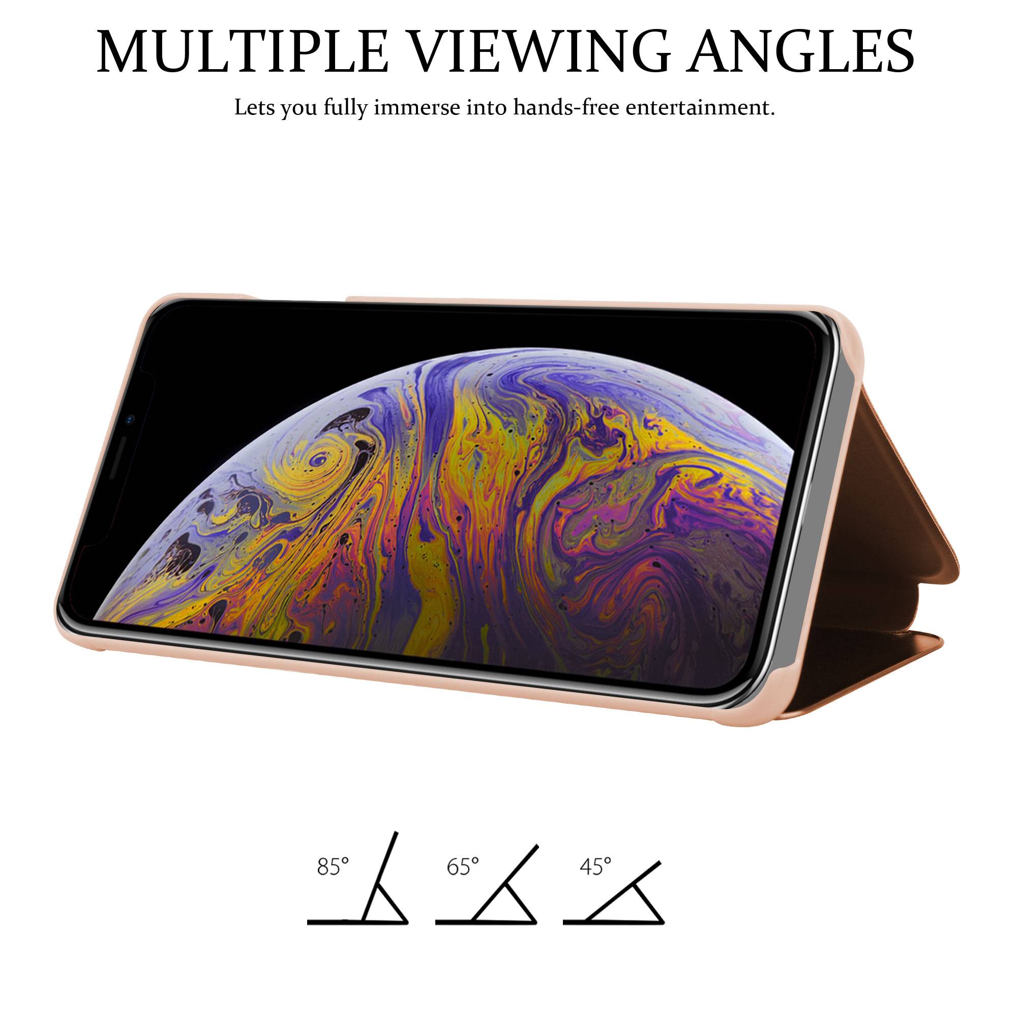 Cadorabo Handyhülle für Apple iPhone XS MAX in Pink Cover Backcover Schutzhülle Book Case Booklet