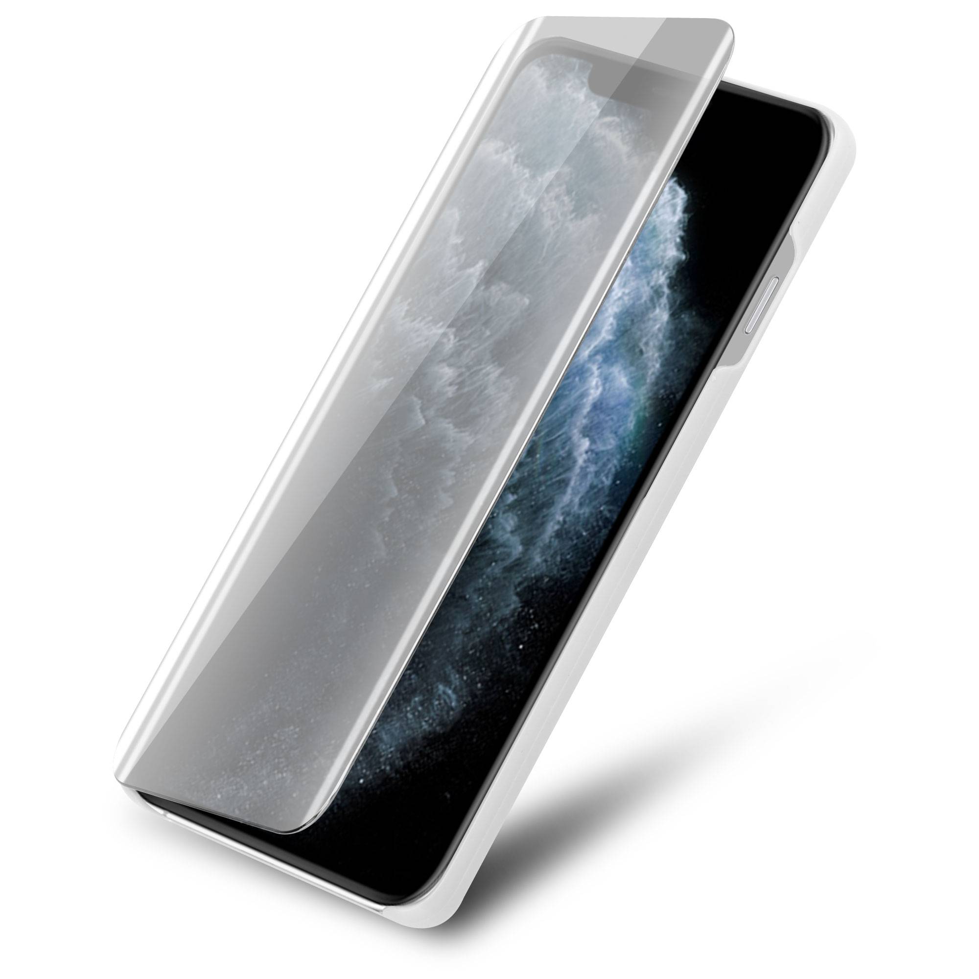 Cadorabo Handyhülle für Apple iPhone 11 PRO MAX in Silber Cover Backcover Schutzhülle Book Case Booklet