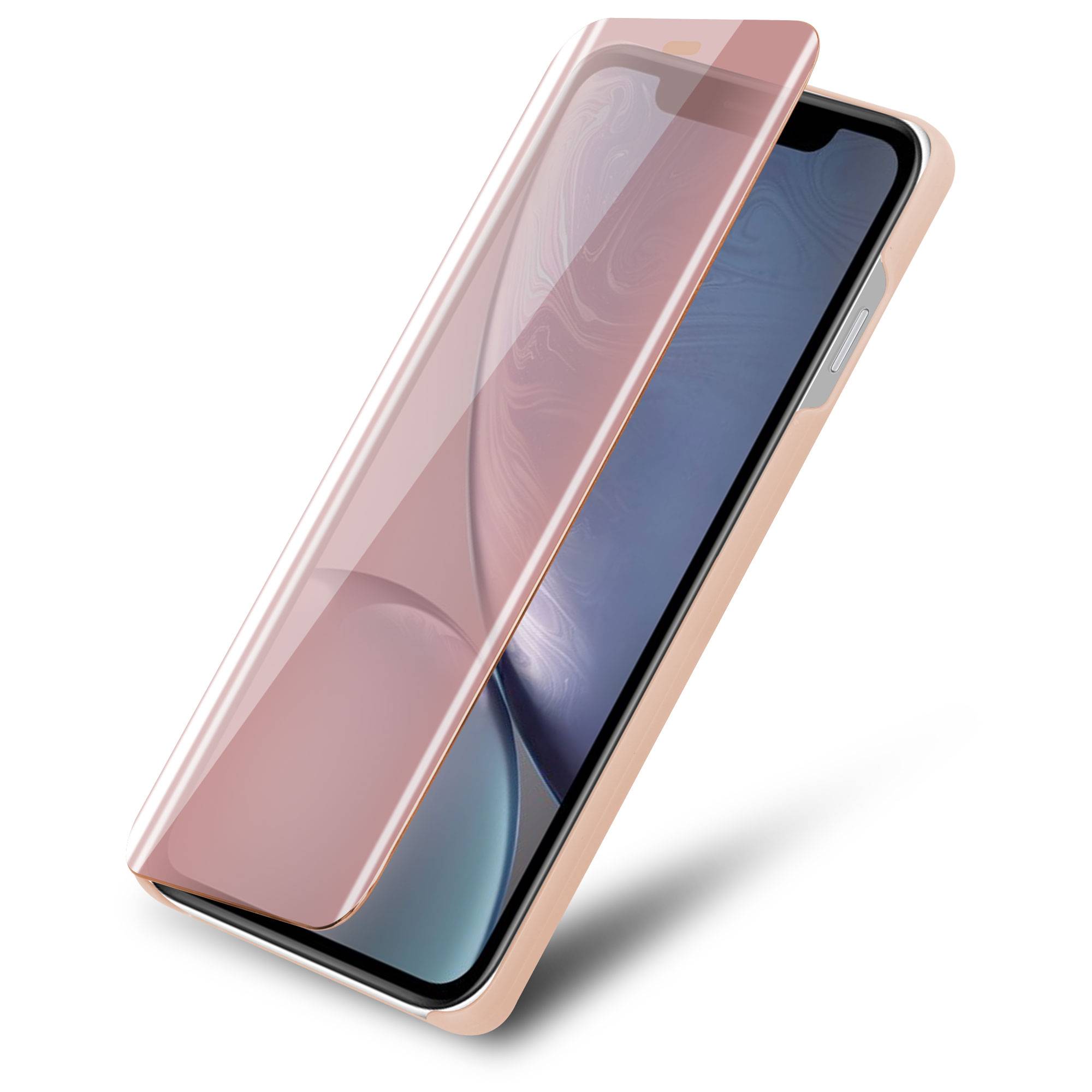 Cadorabo Handyhülle für Apple iPhone XR in Pink Cover Backcover Schutzhülle Book Case Booklet