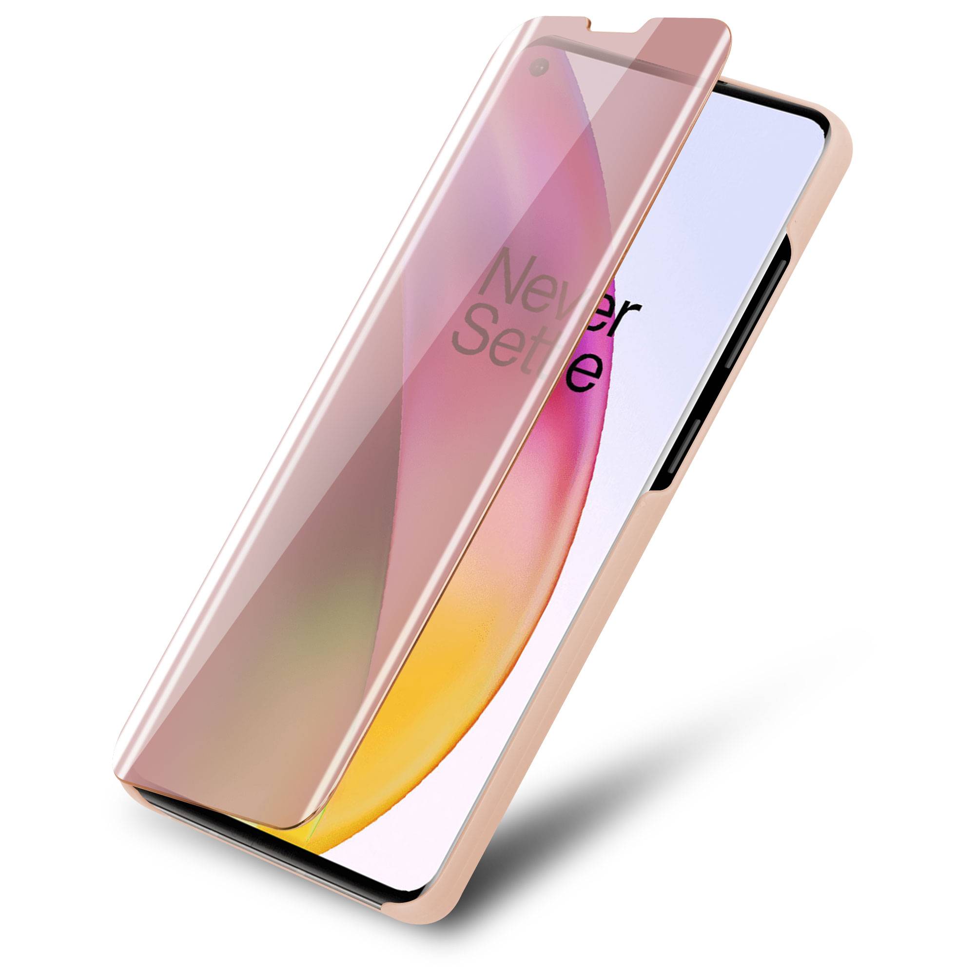 Cadorabo Handyhülle für OnePlus 8 in Pink Cover Backcover Schutzhülle Book Case Booklet